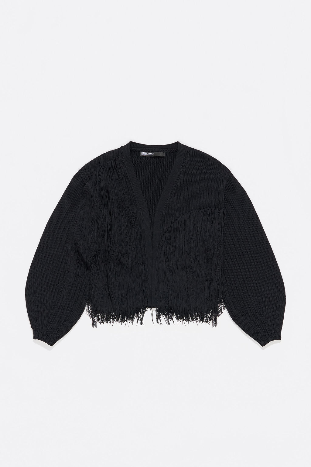 Black fringed cardigan