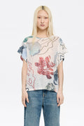 Ivory Chameleon devoré T-shirt