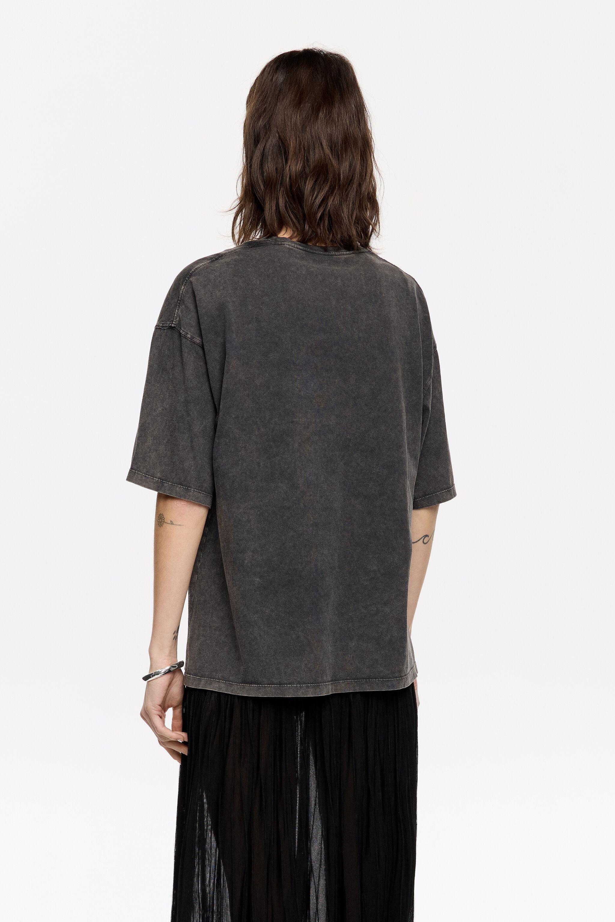 Oversize black logo T-shirt