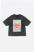 Oversize black logo T-shirt