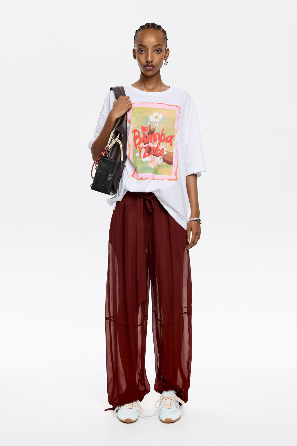White oversize logo T-shirt