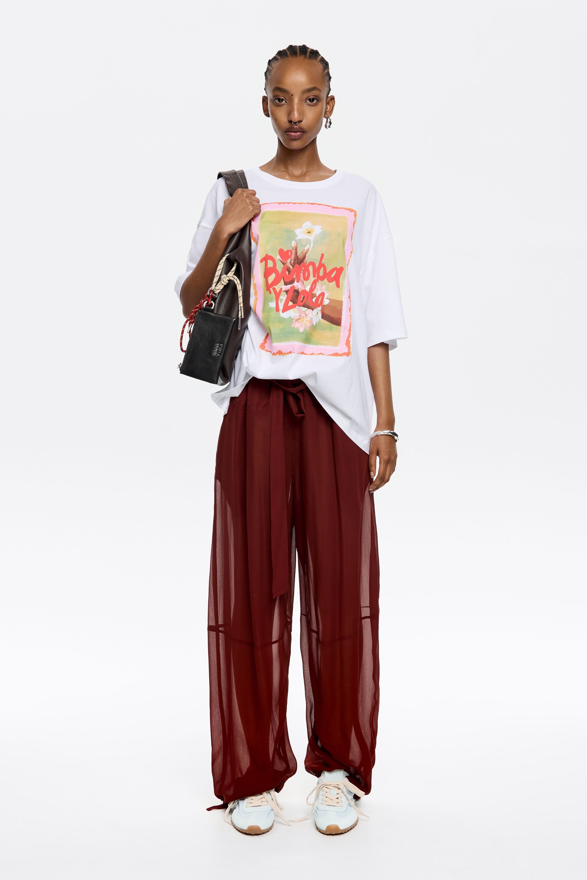 White oversize logo T-shirt