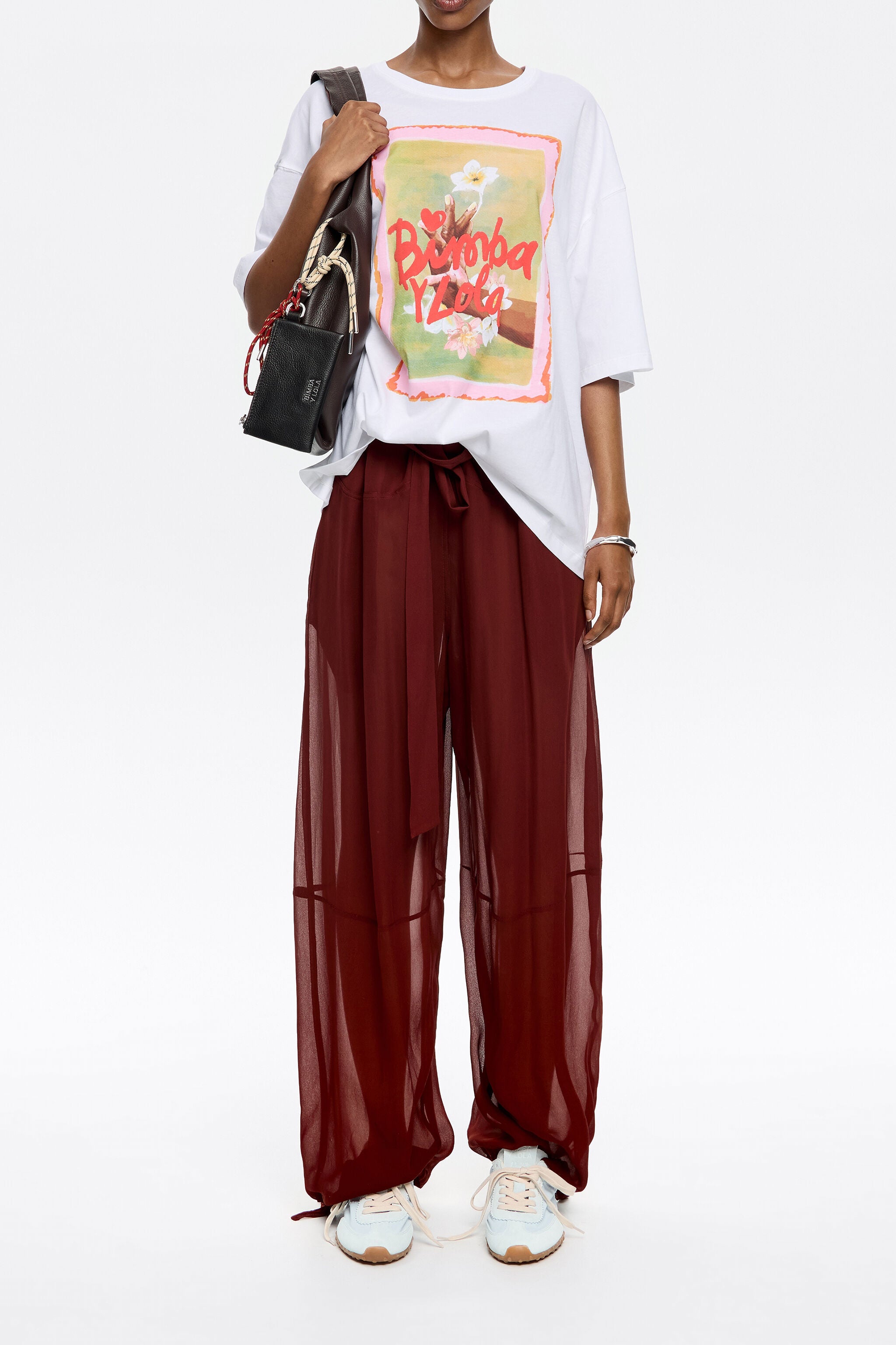 White oversize logo T-shirt