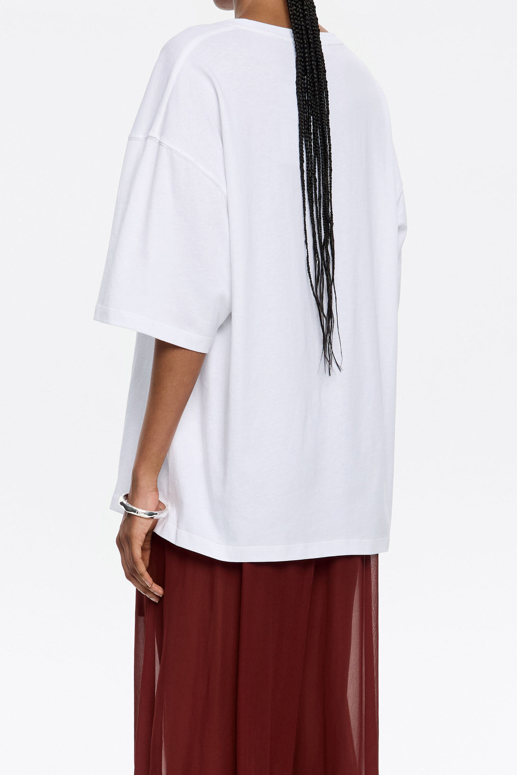 White oversize logo T-shirt