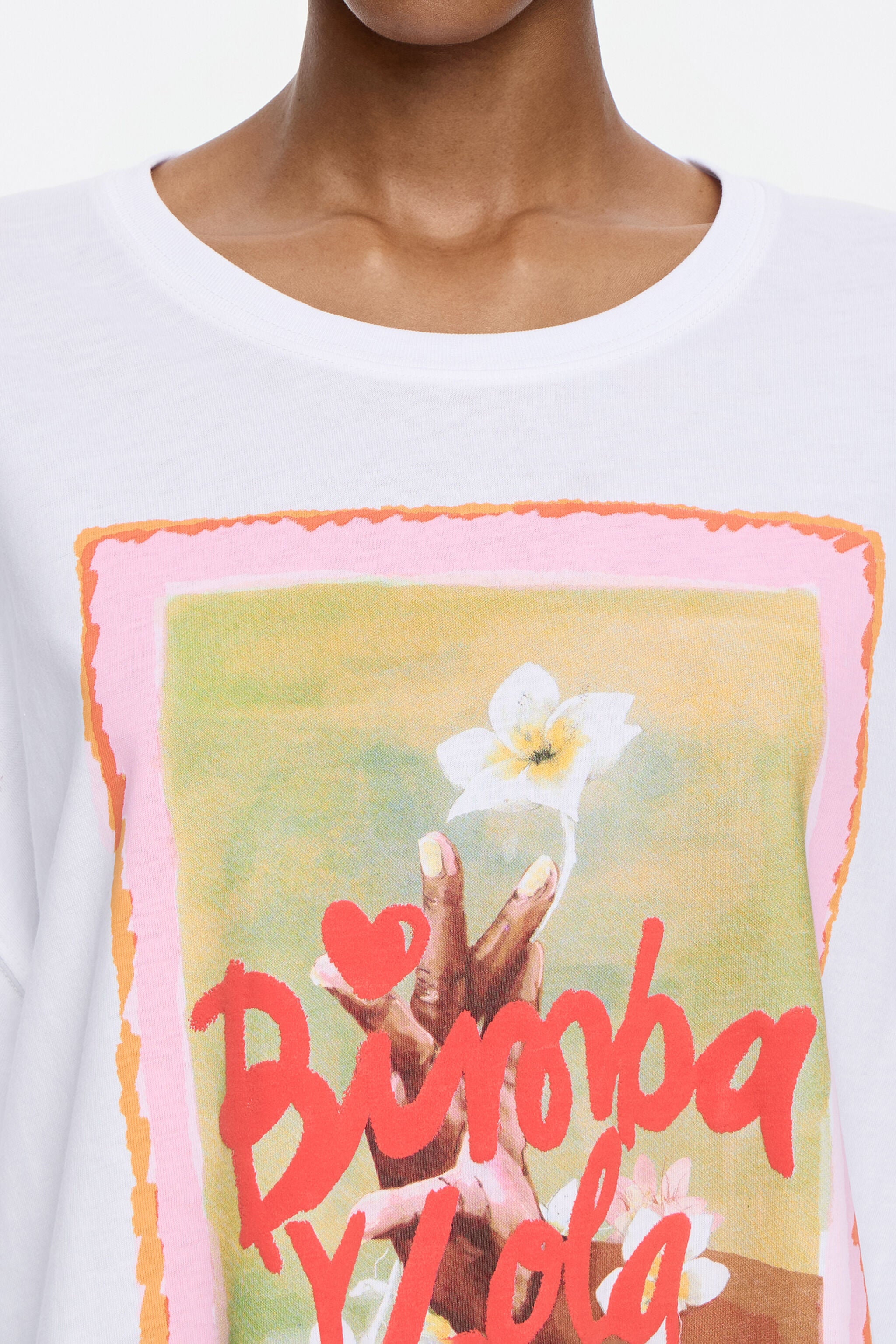 White oversize logo T-shirt