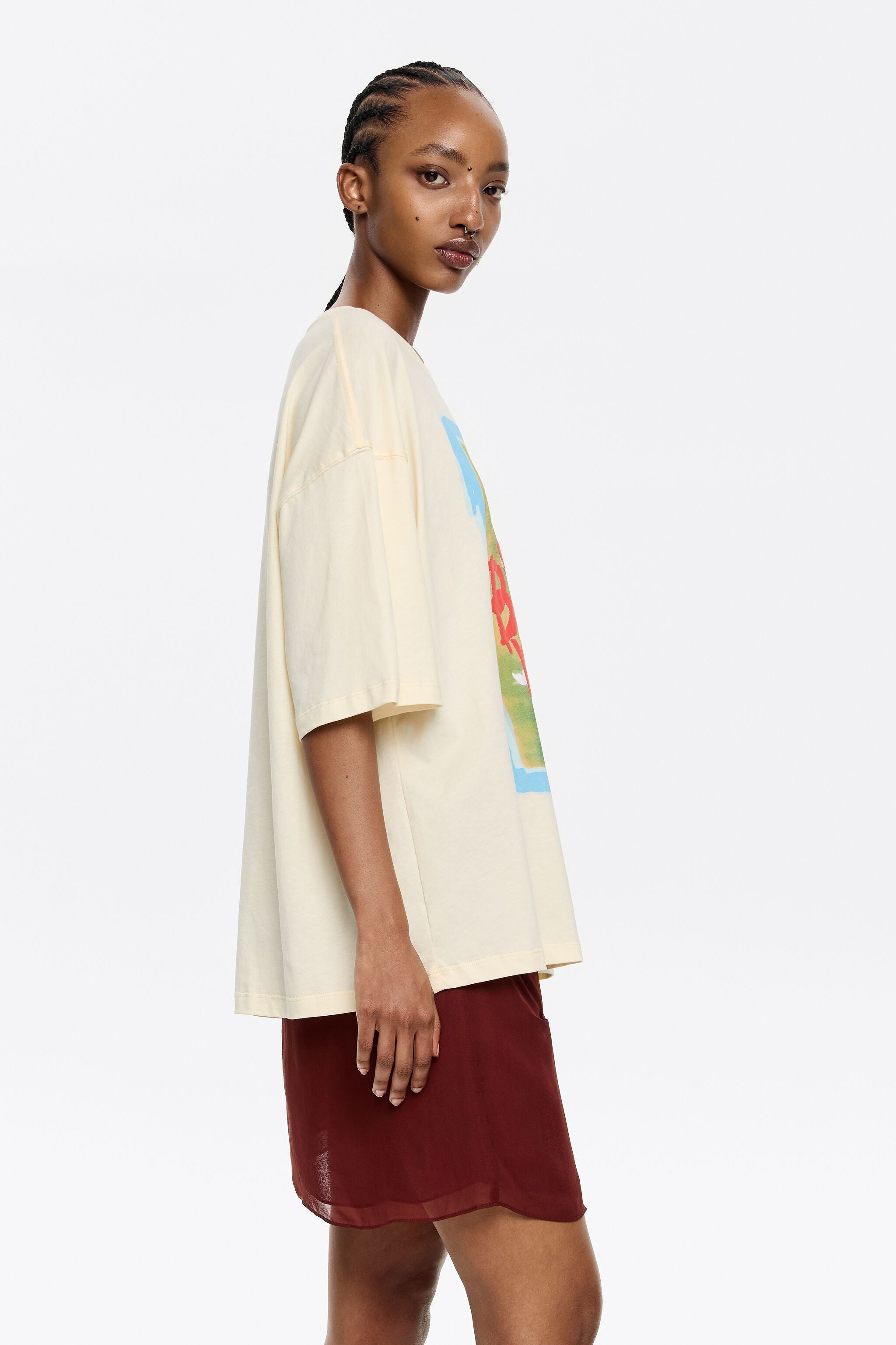 Yellow oversize logo T-shirt