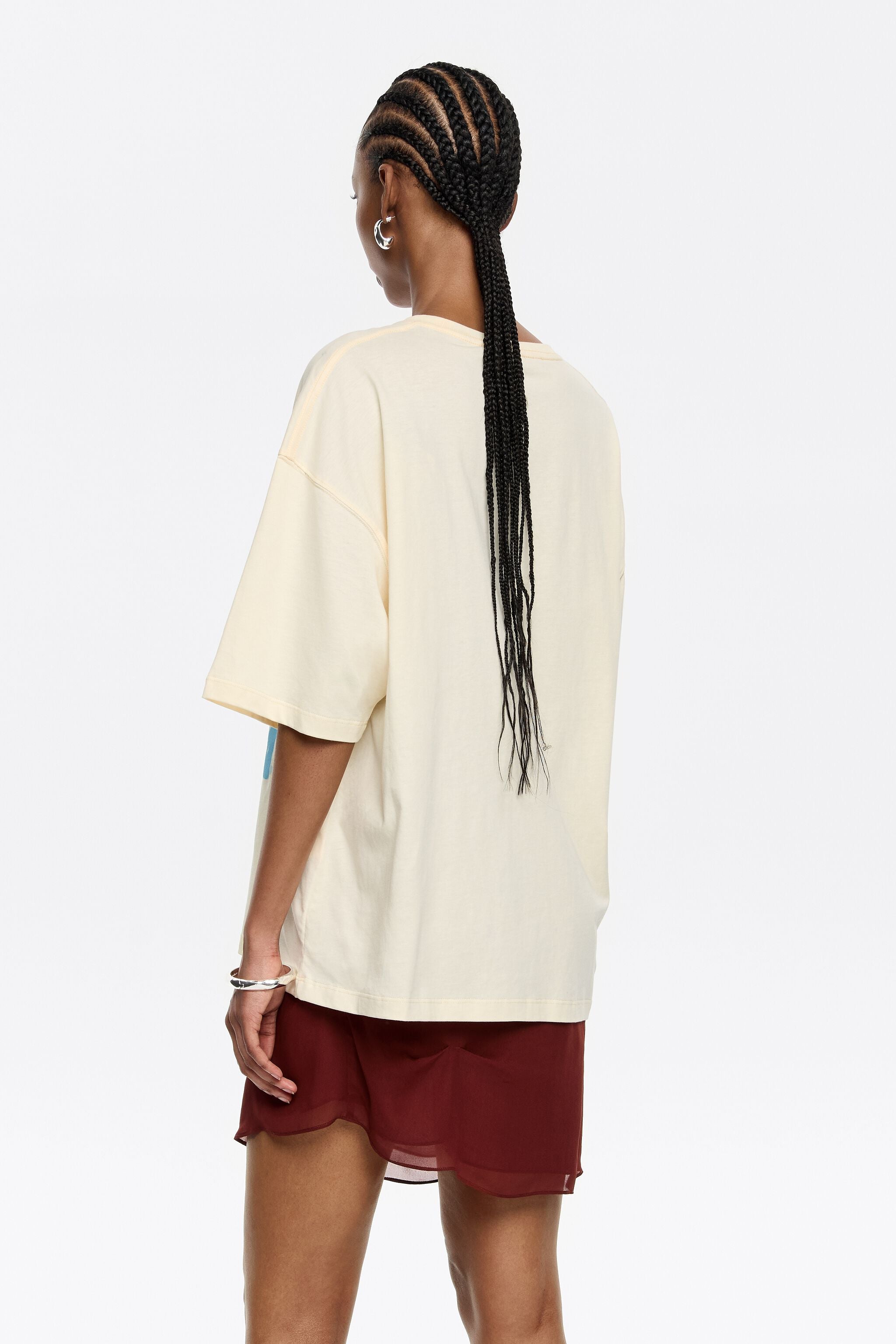 Yellow oversize logo T-shirt