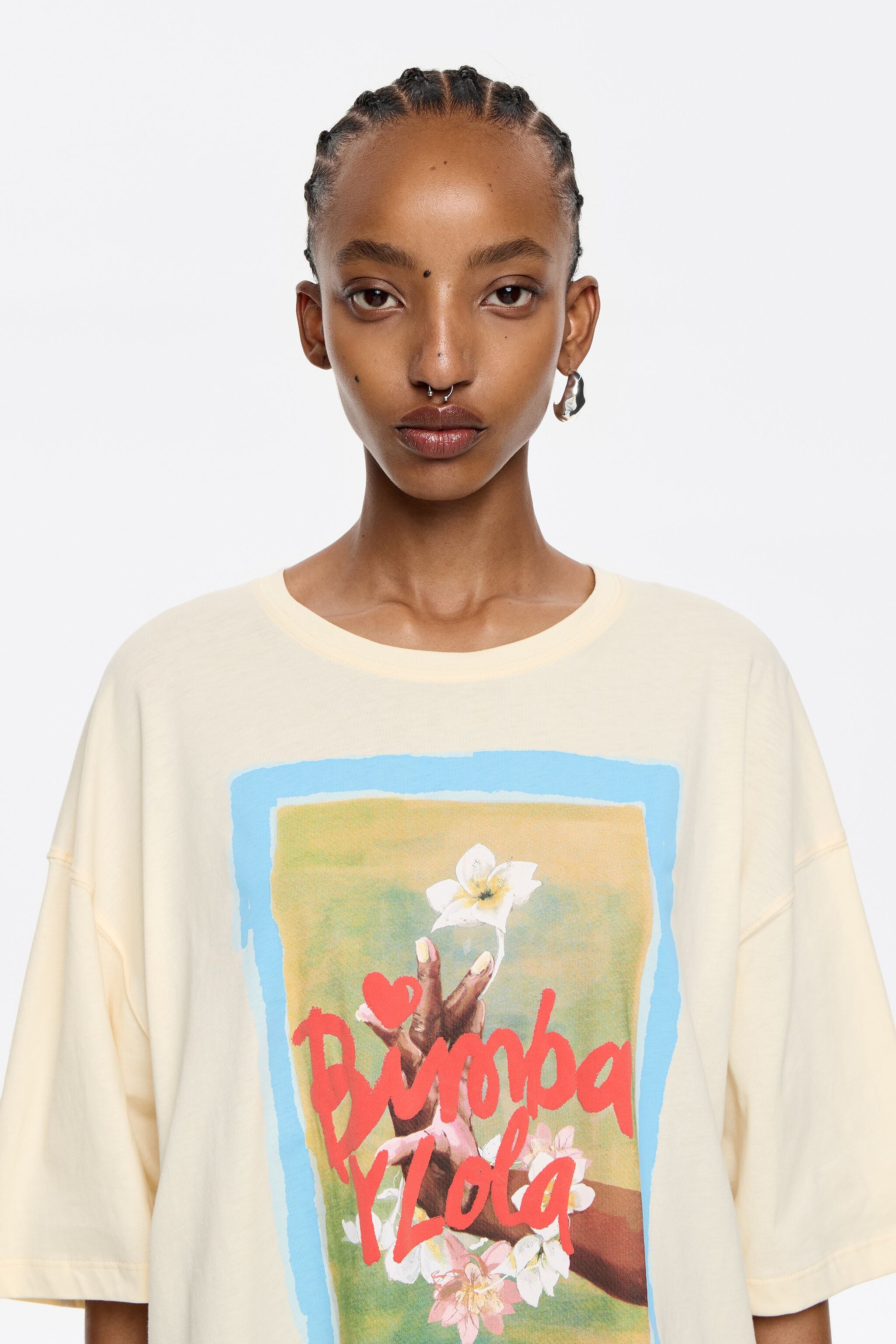 Yellow oversize logo T-shirt