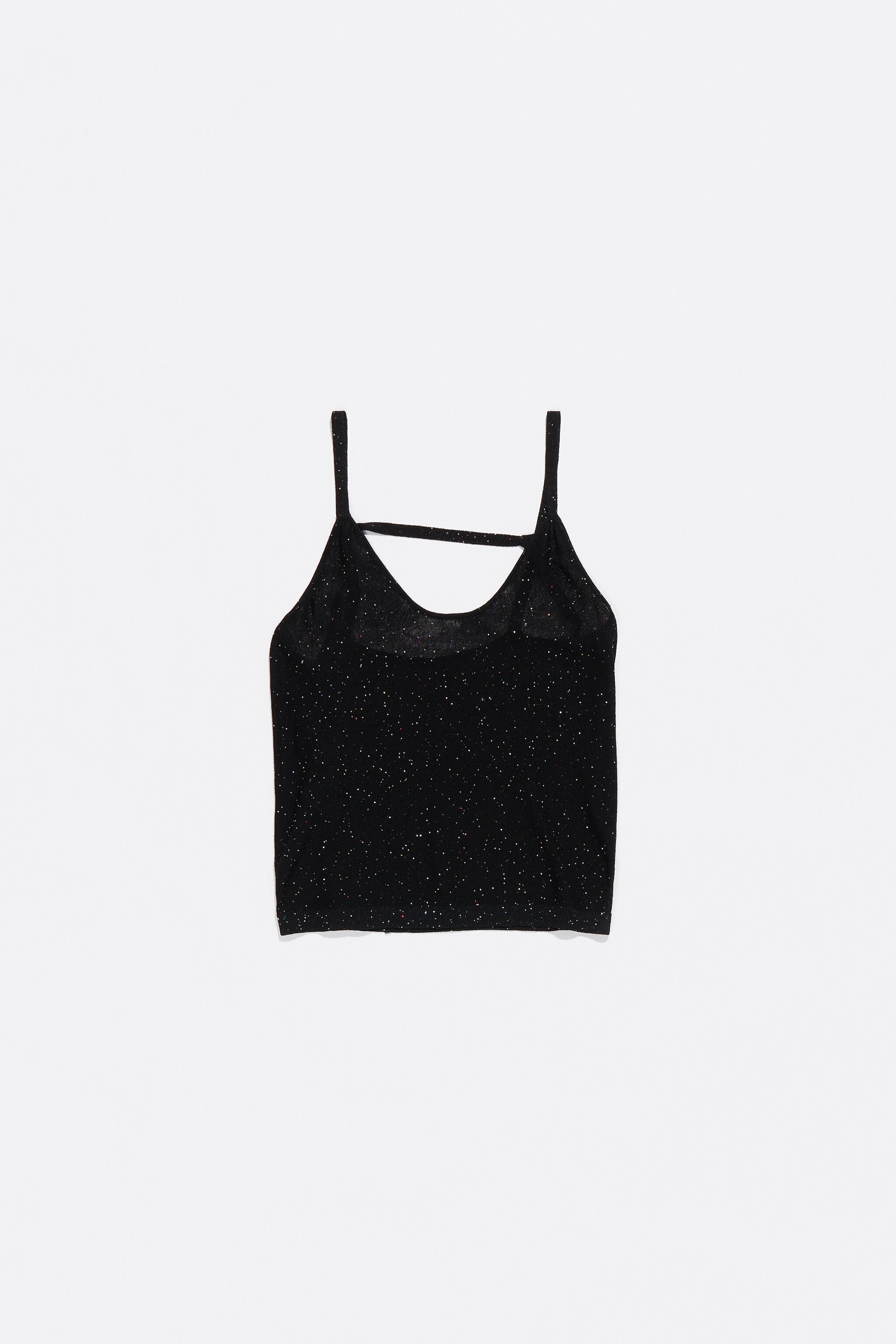 Black knit top