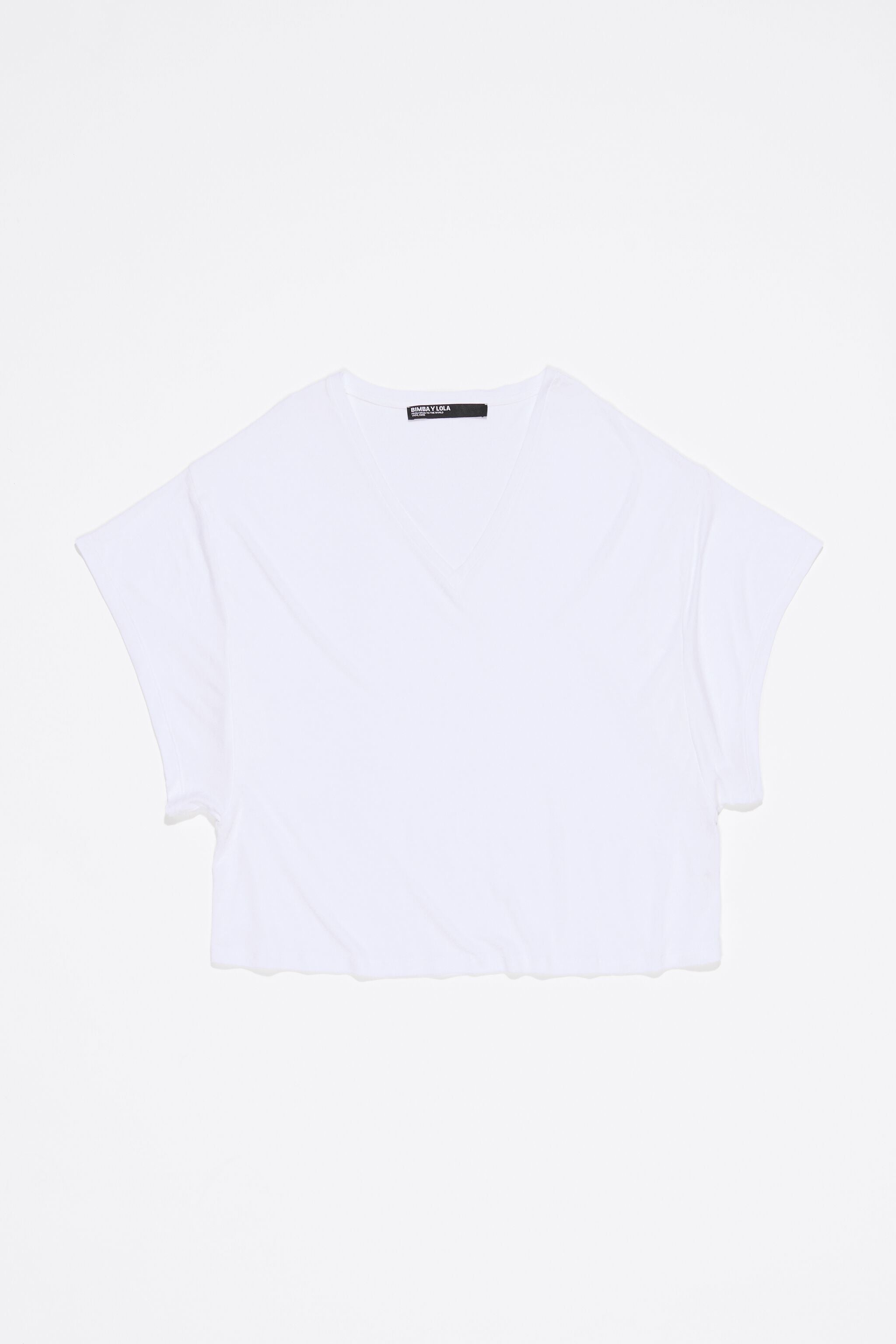 White viscose straight T-shirt