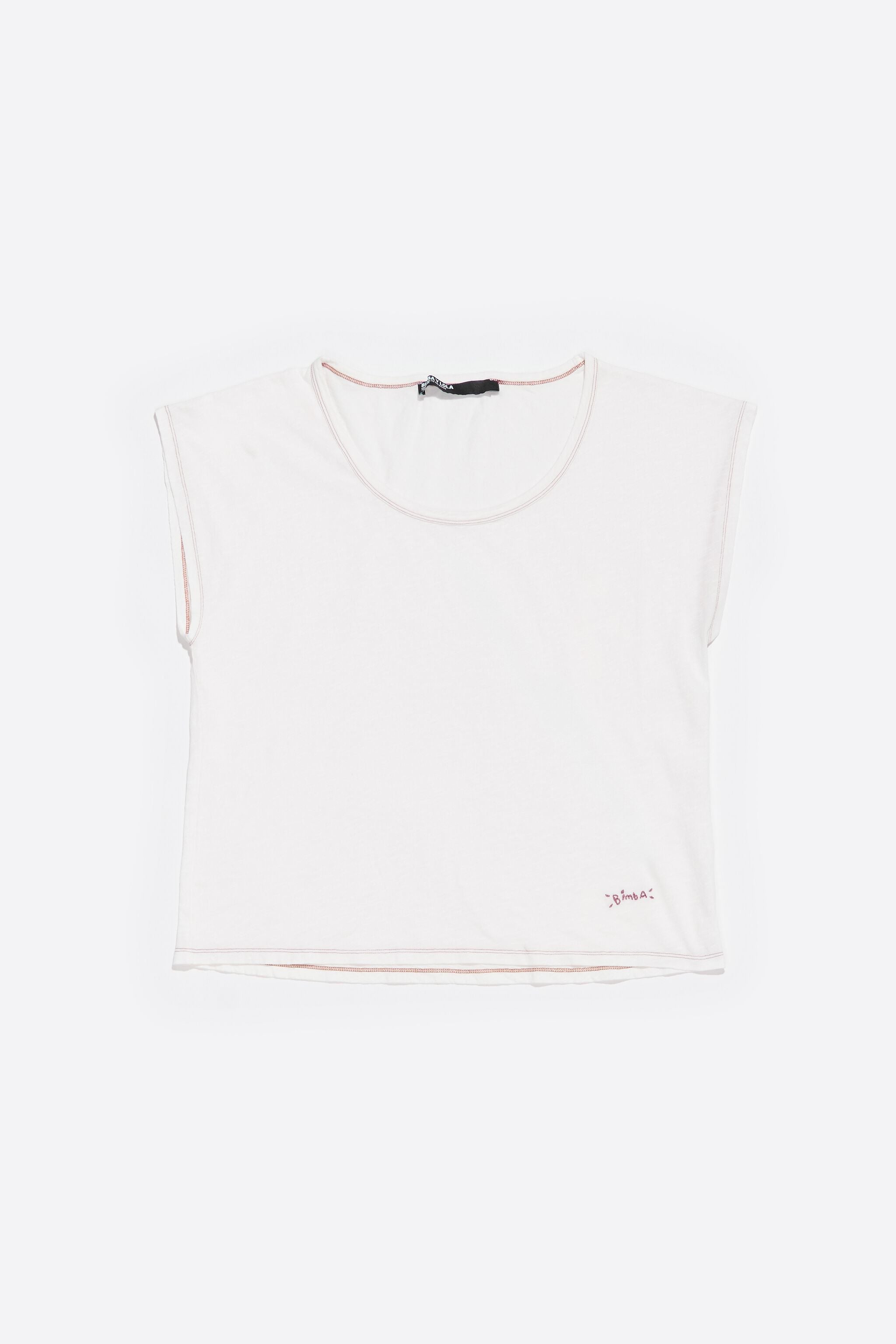 Ivory raised logo T-shirt