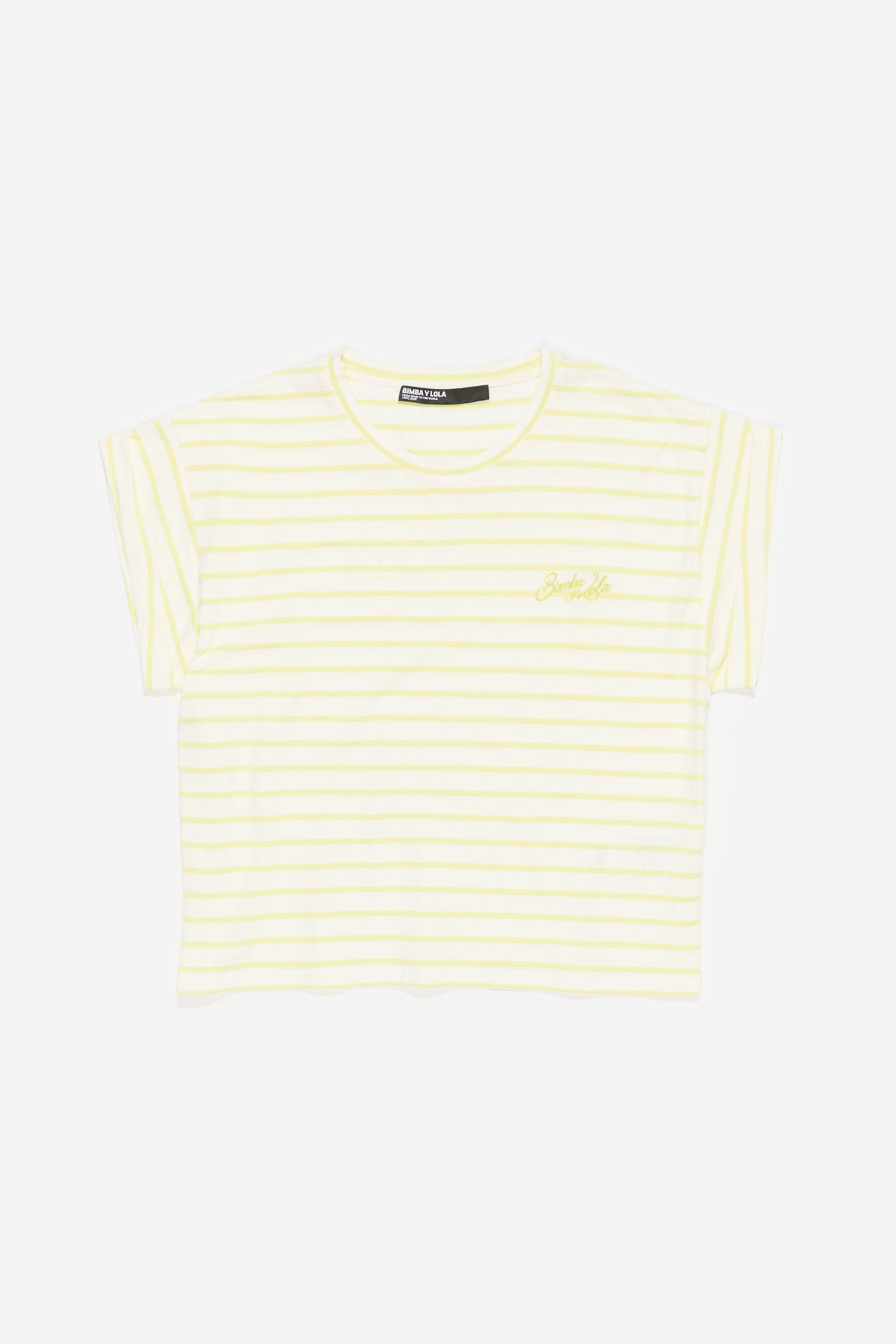 Yellow striped boxy T-shirt
