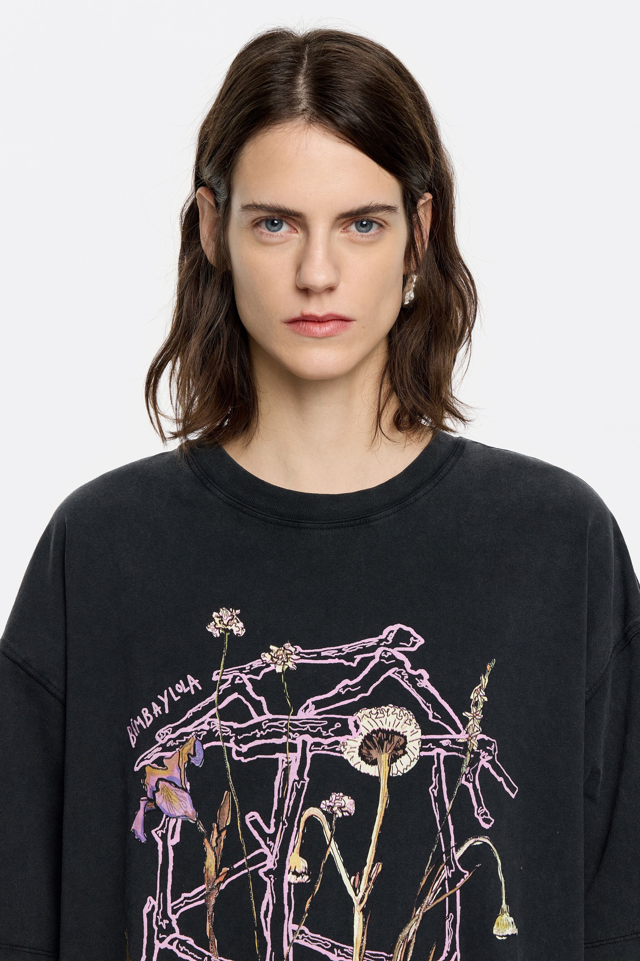 Oversize black logo T-shirt