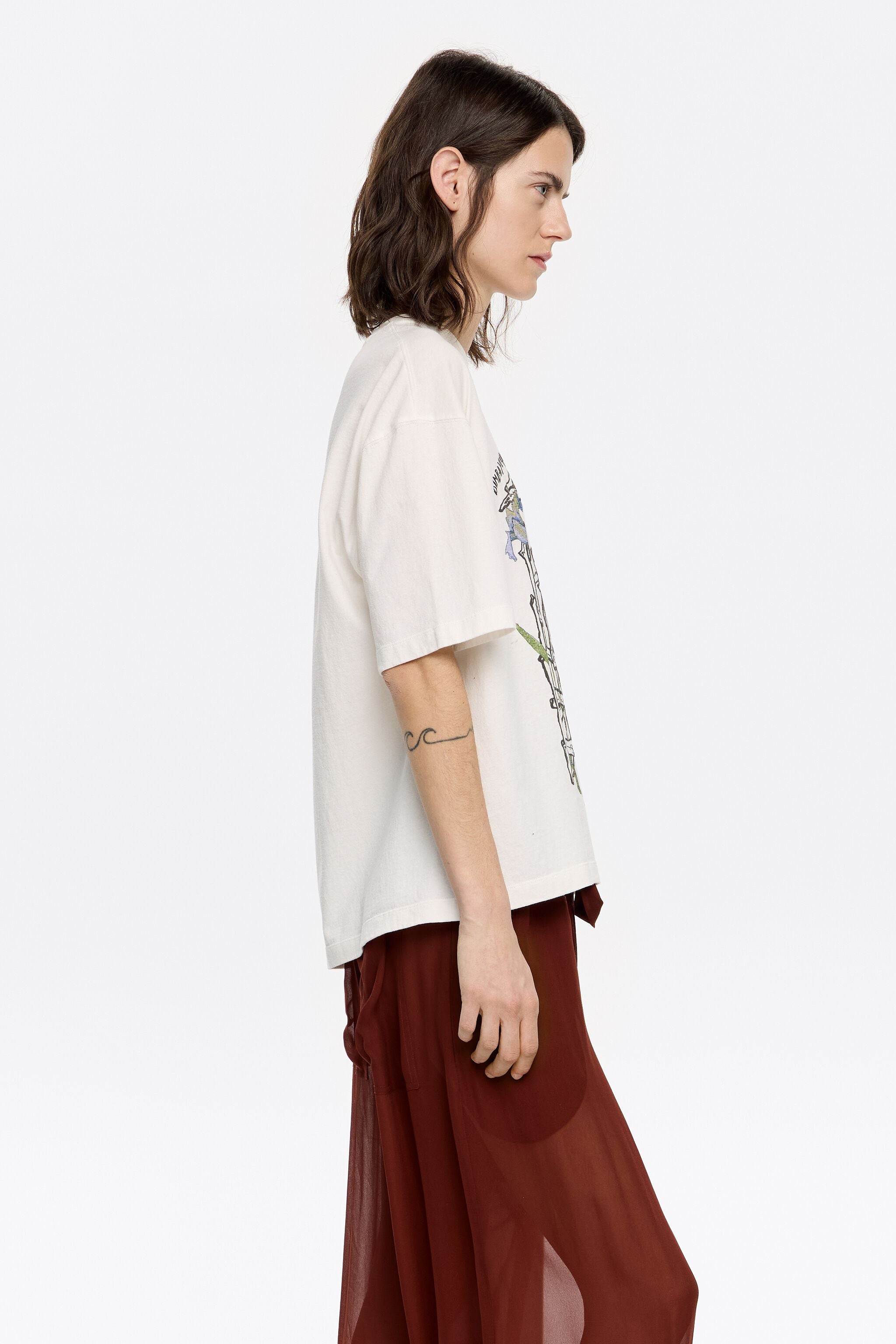White oversize logo T-shirt