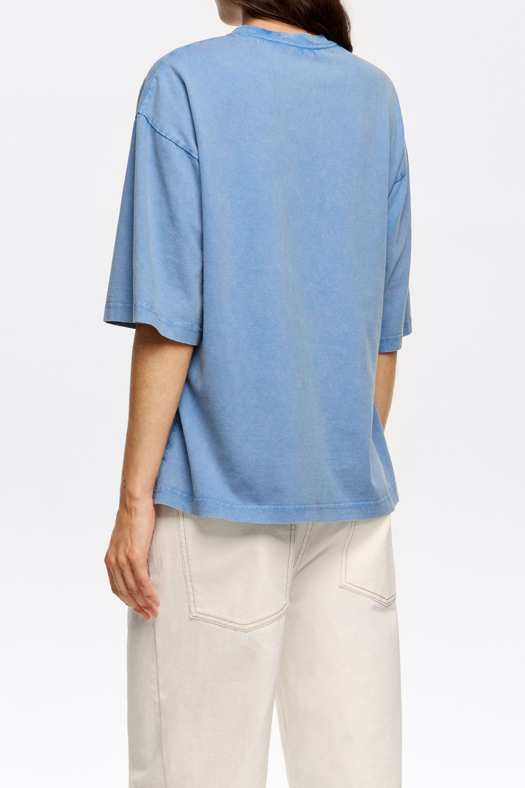 Light blue embroidered T-shirt