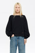 Black cotton T-shirt