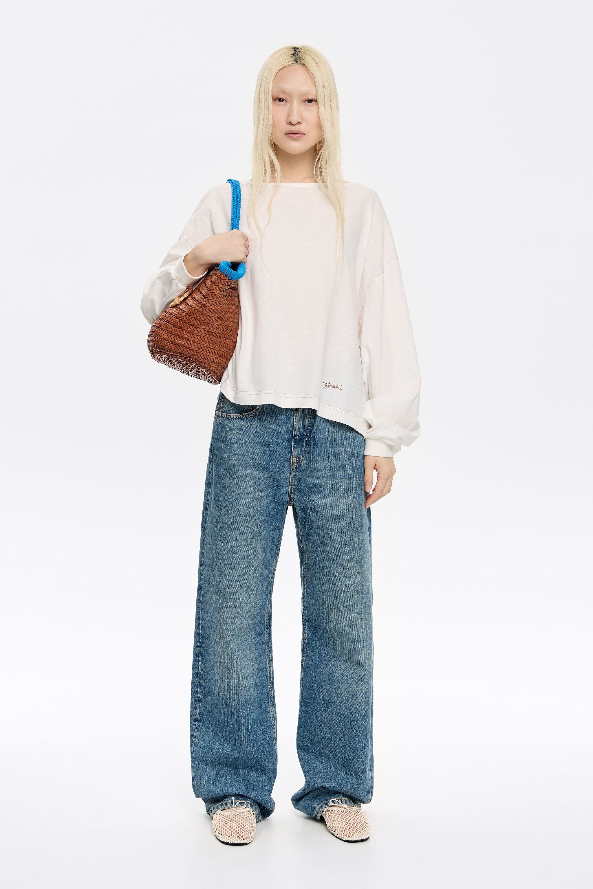 Ivory cotton T-shirt