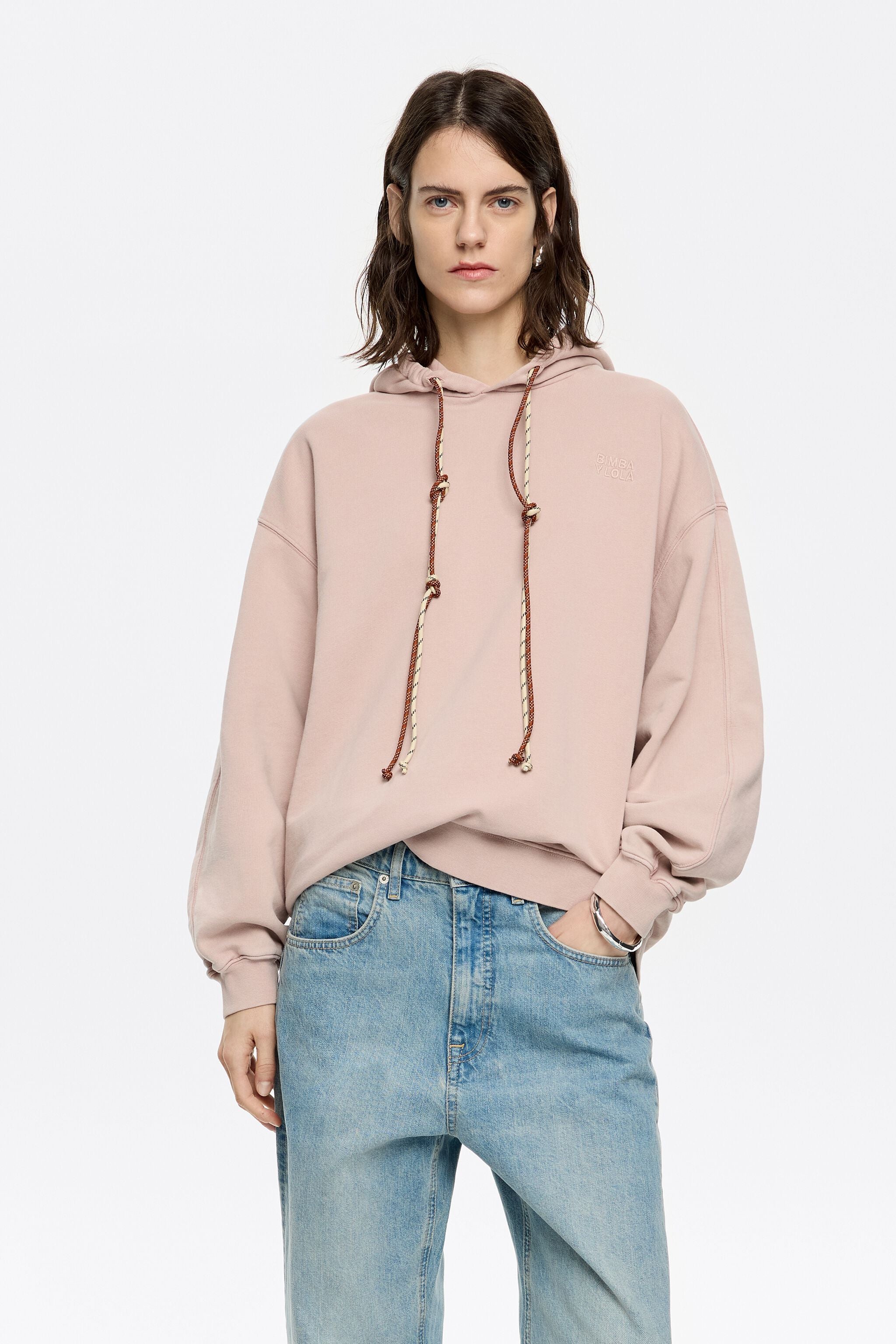 Powder pink logo sweatshirt
