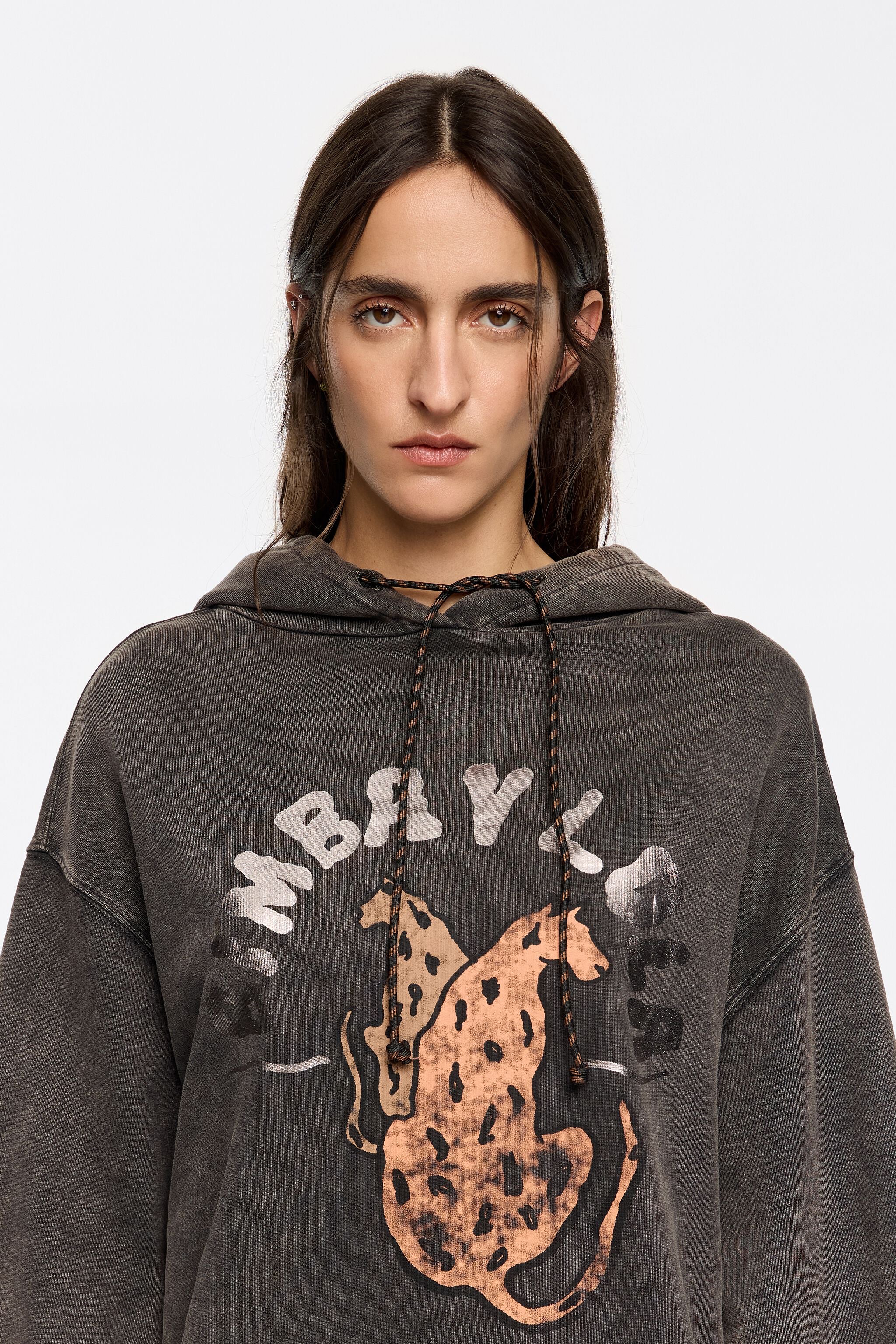 Black hoodie with foil logo