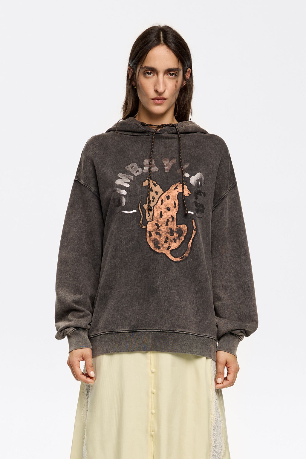 Black hoodie with foil logo