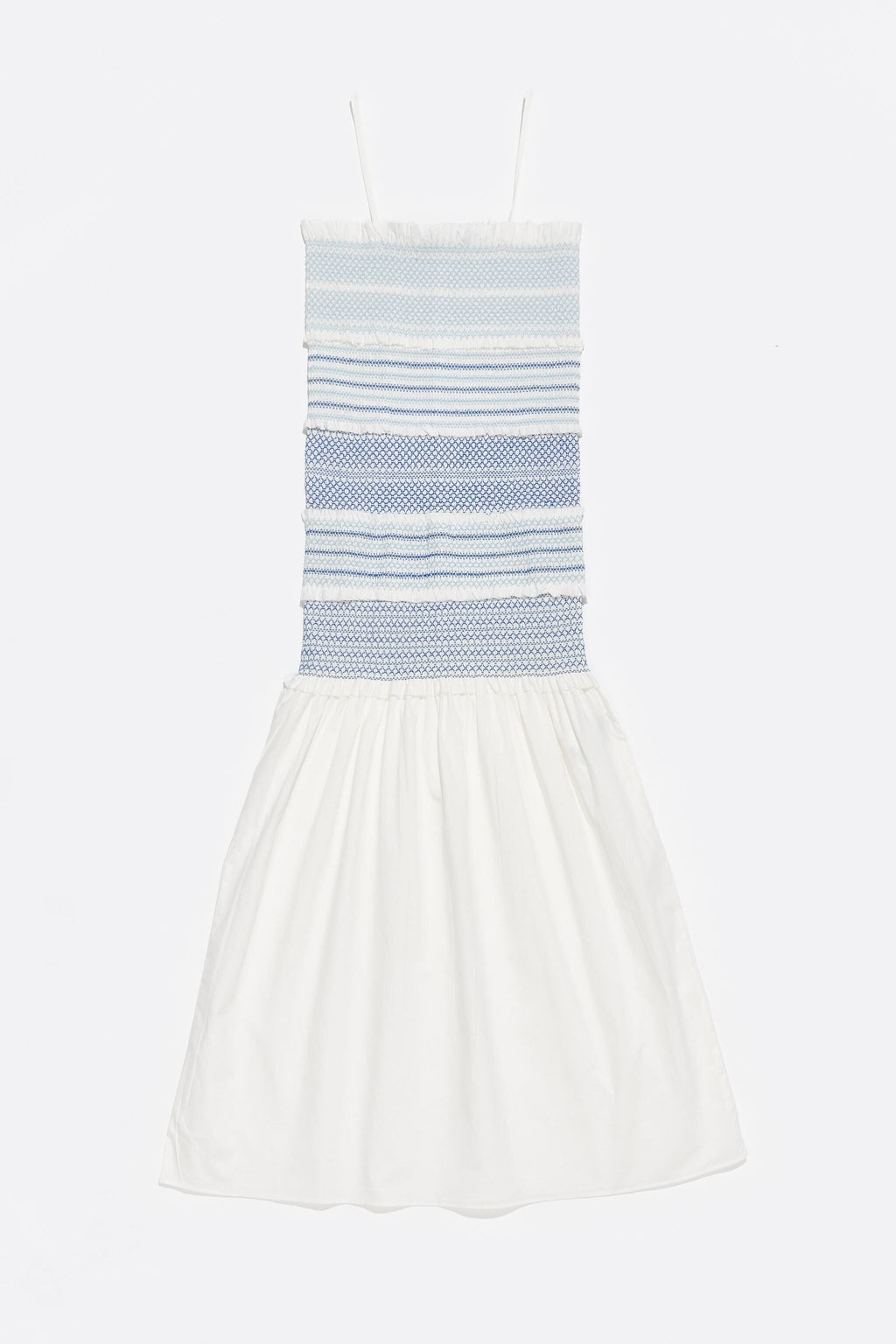 White smocked dress
