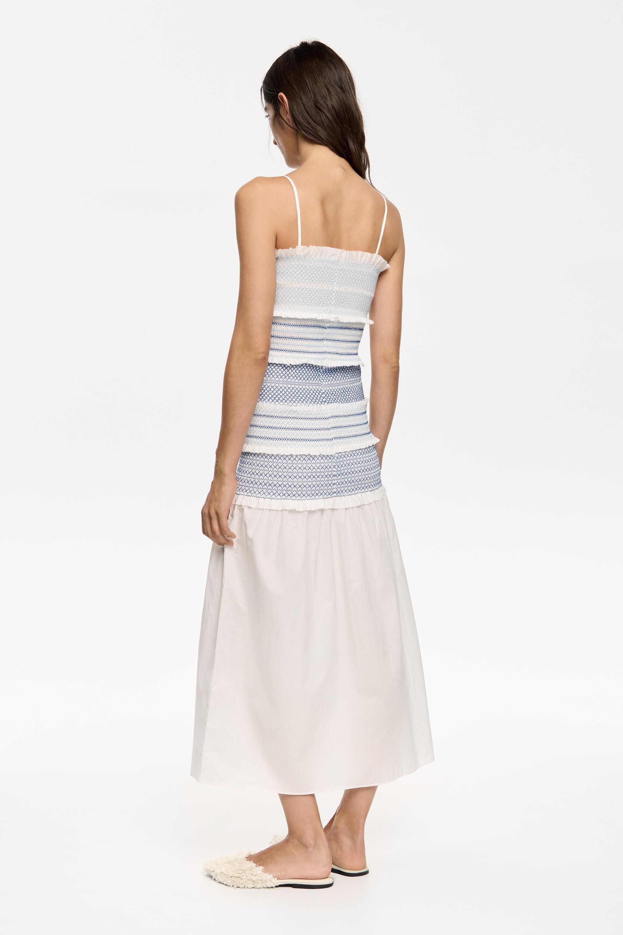 White smocked dress