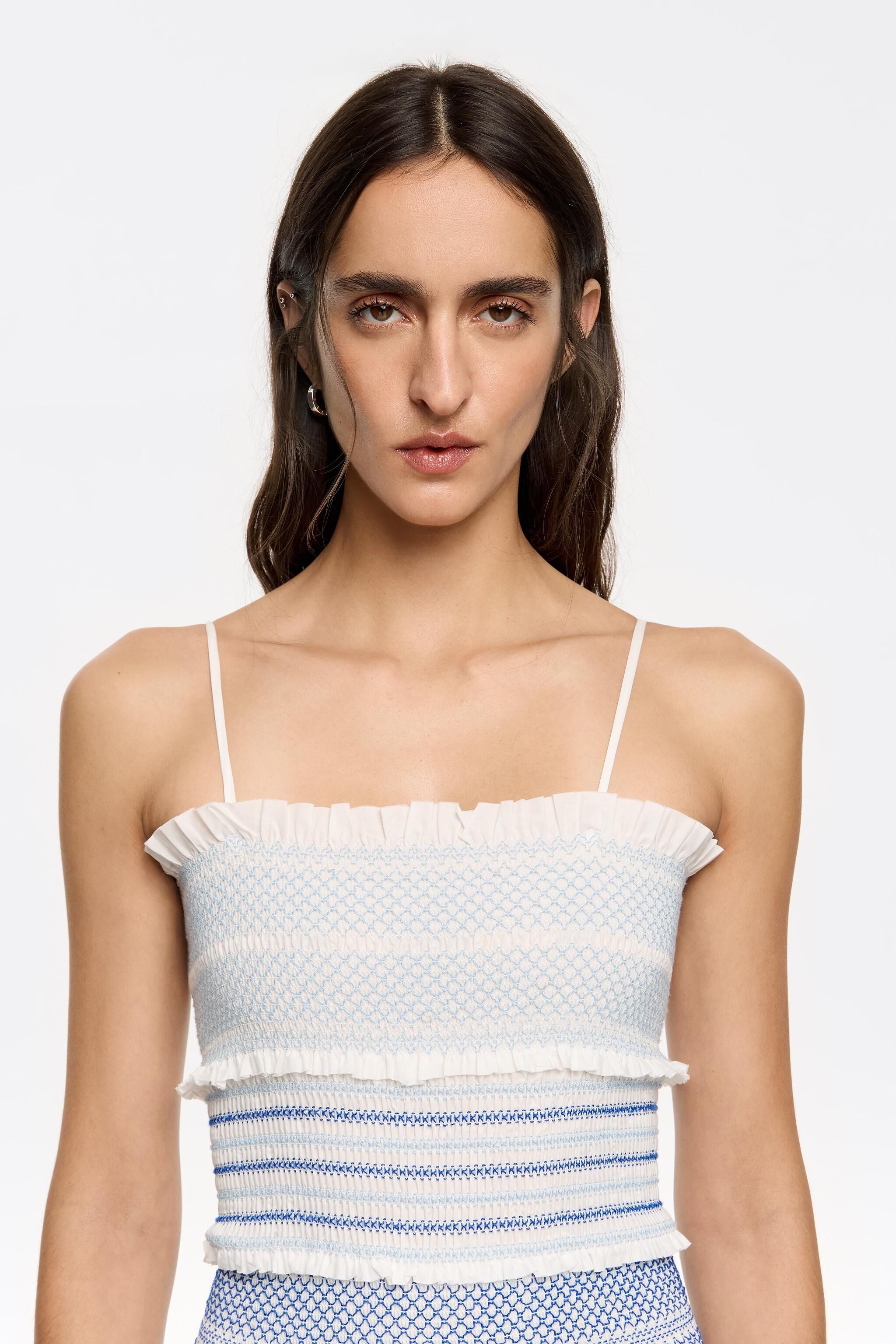 White smocked dress