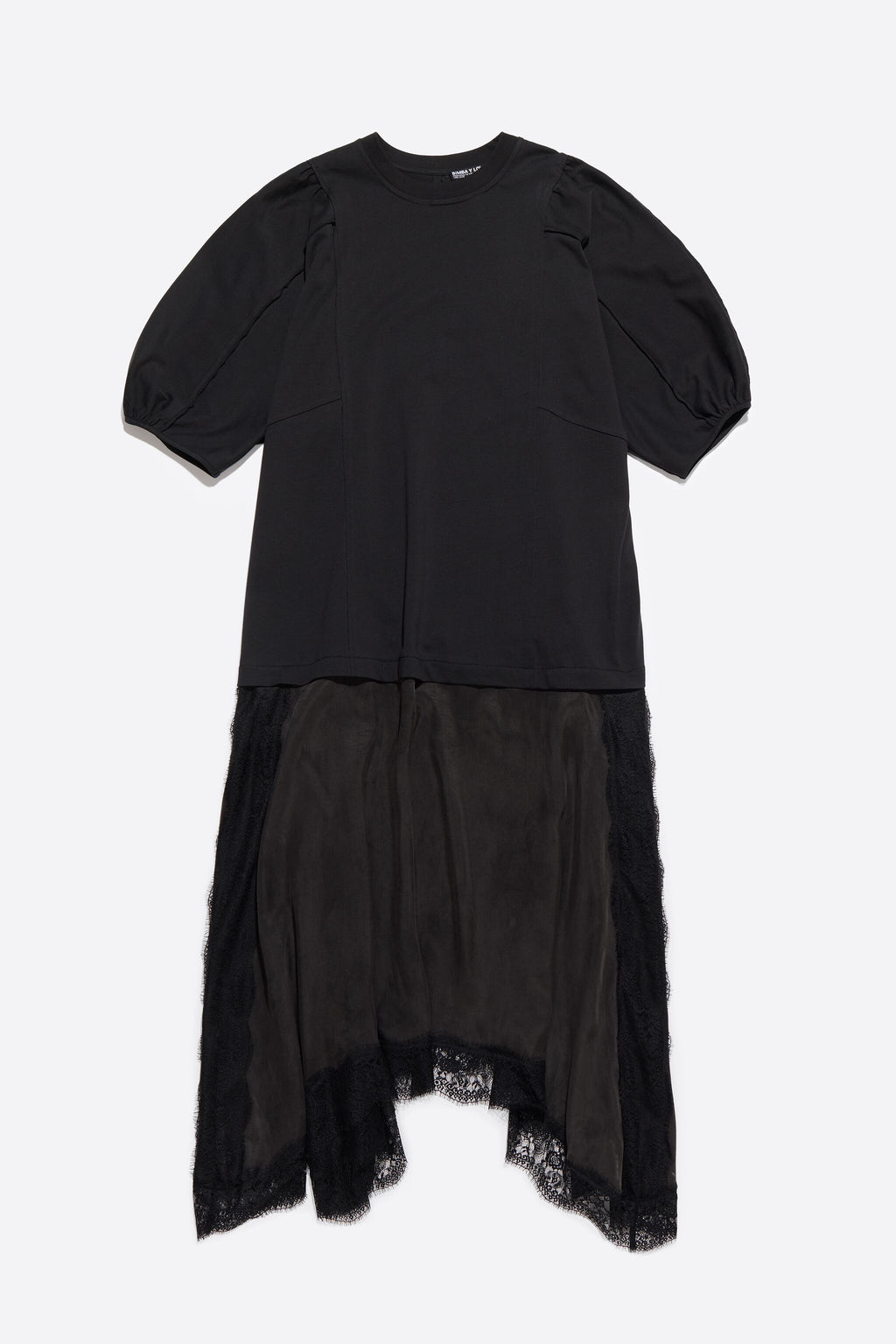 Black lace flared A-line dress