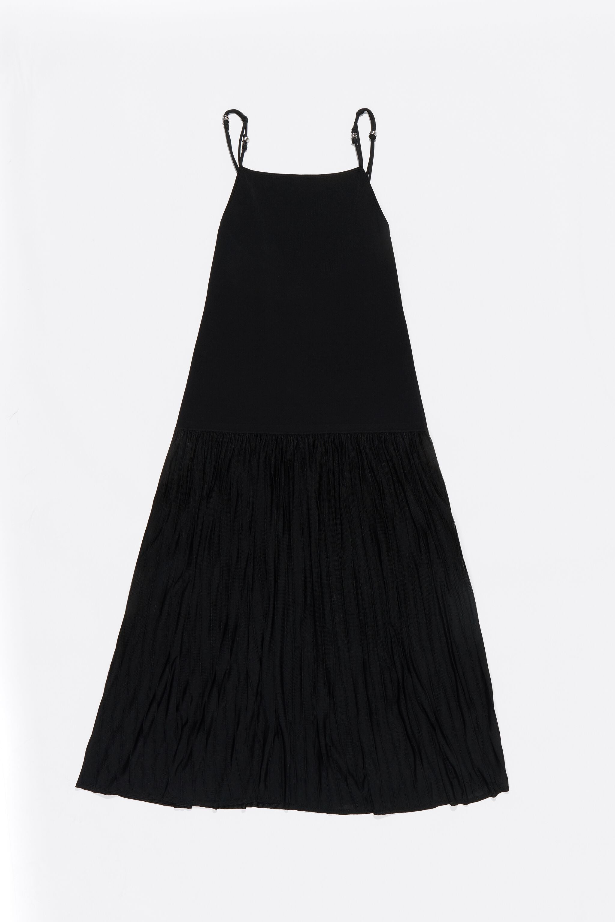 Black metallic hoops knit dress