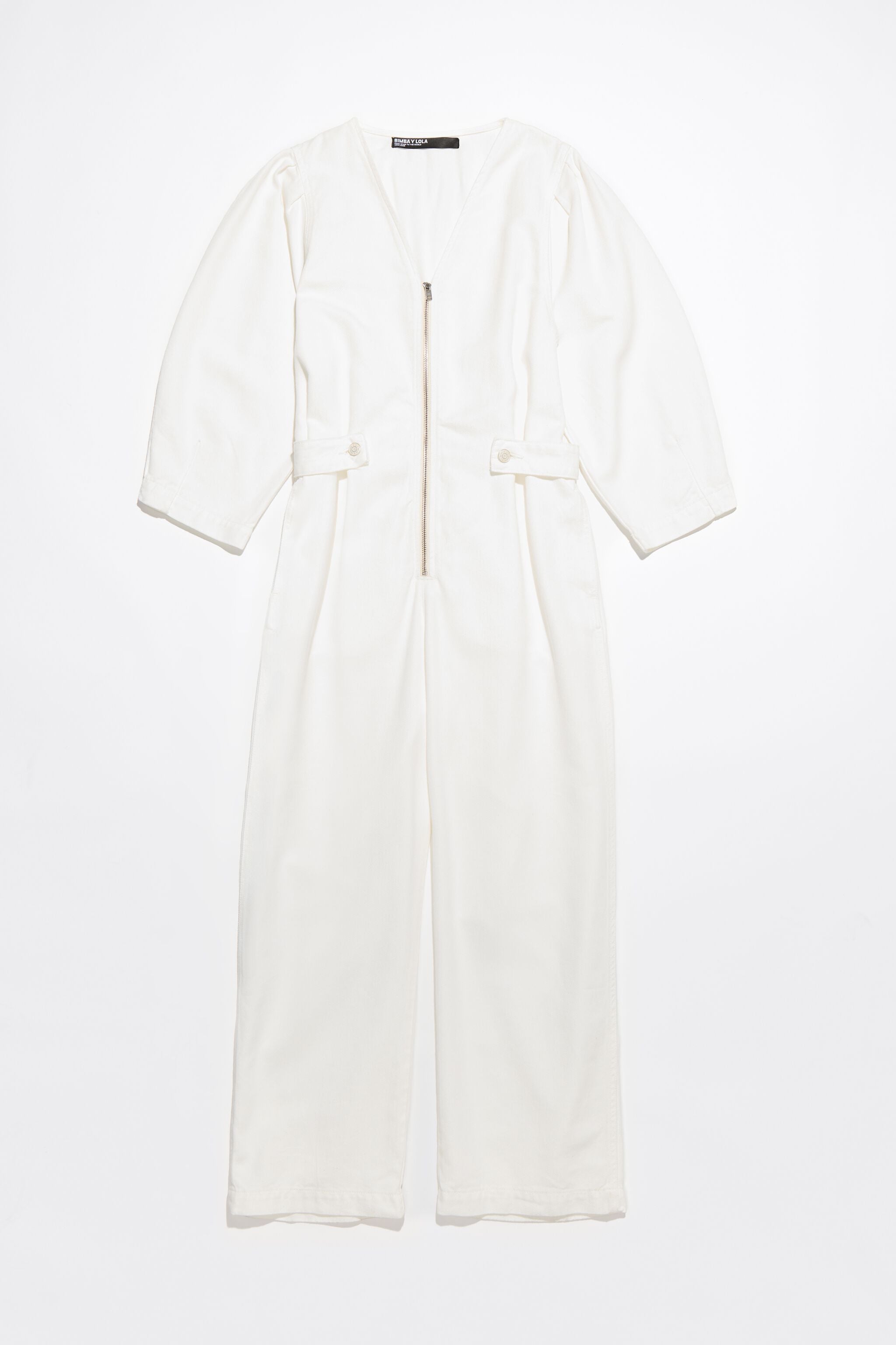 Long white cotton jumpsuit