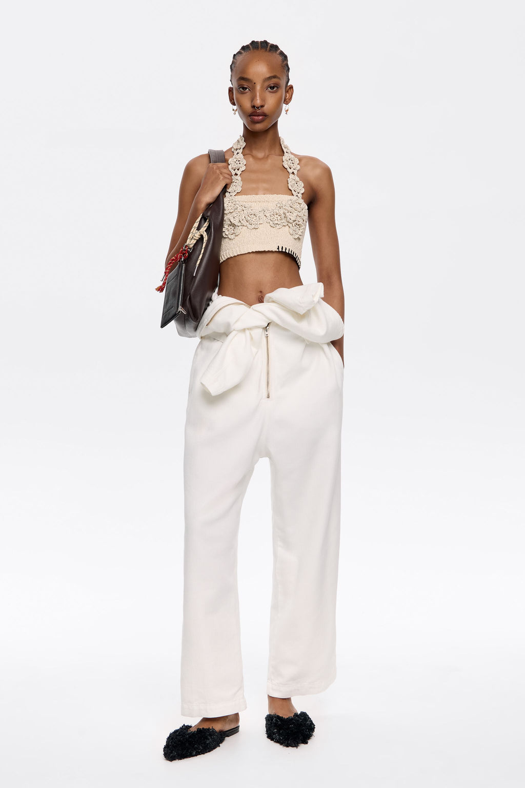 Long white cotton jumpsuit