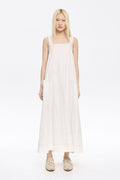 White strappy dress with stitching