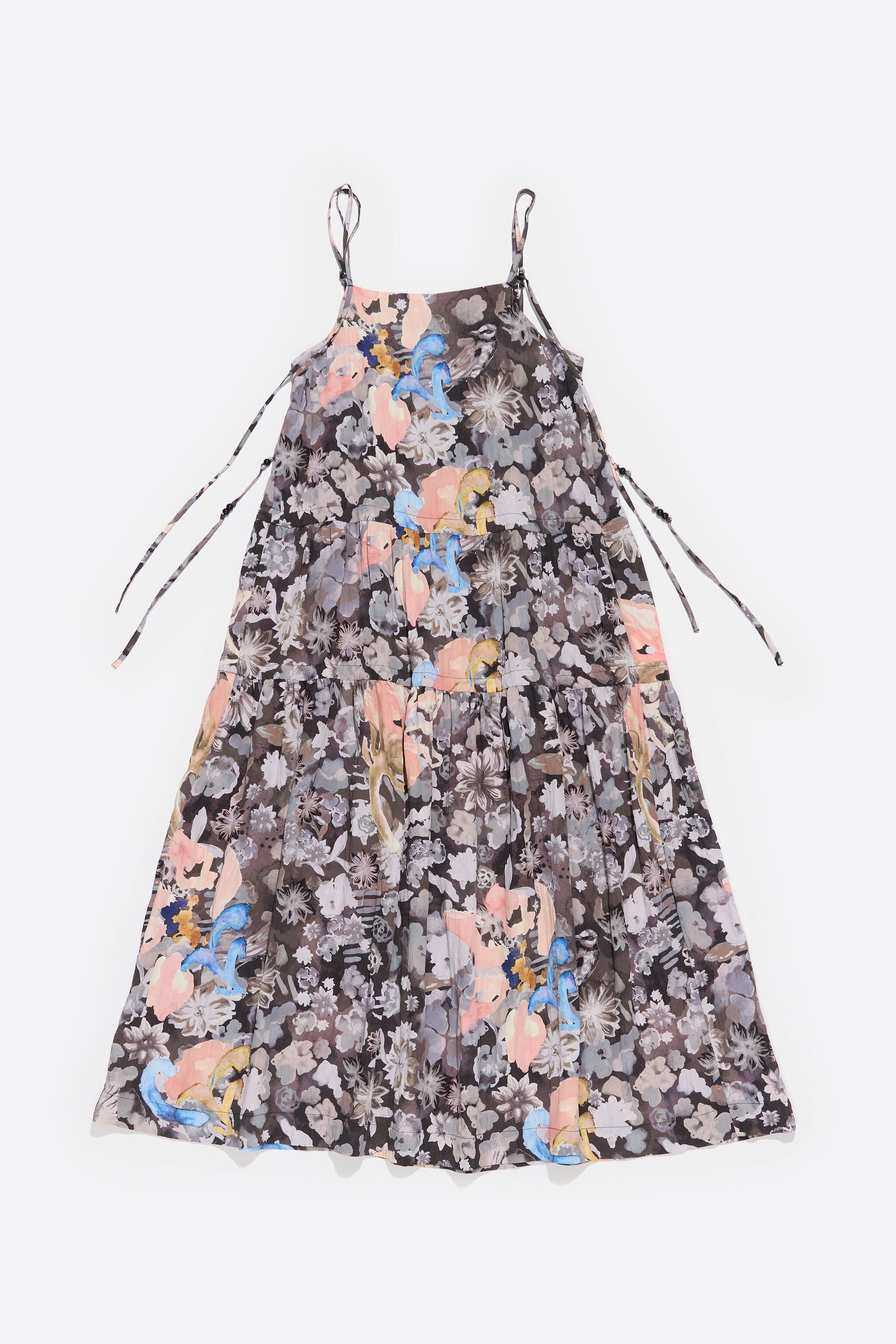Khaki Gazania A-line dress