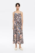 Khaki Gazania A-line dress