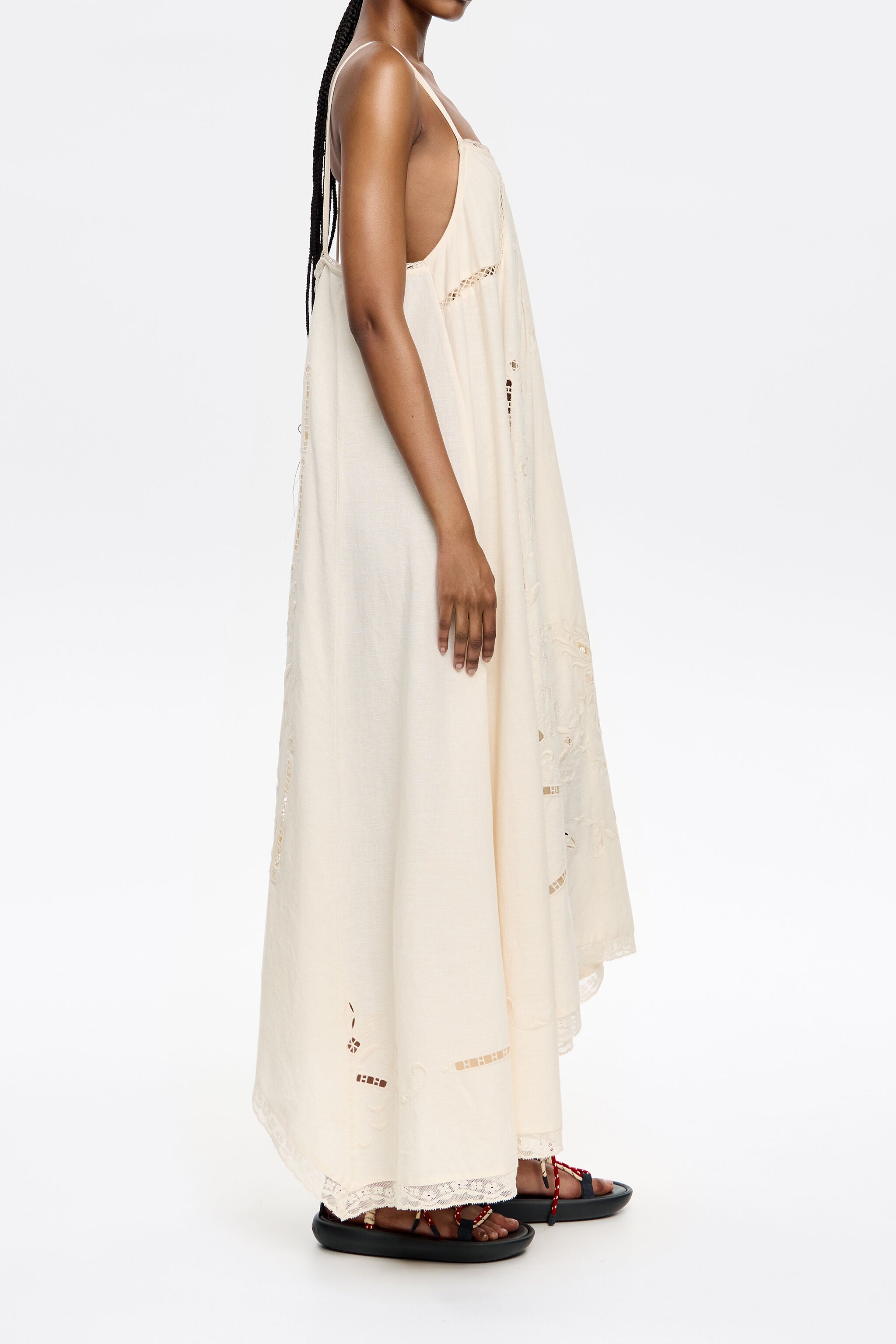 Cream broderie anglaise dress