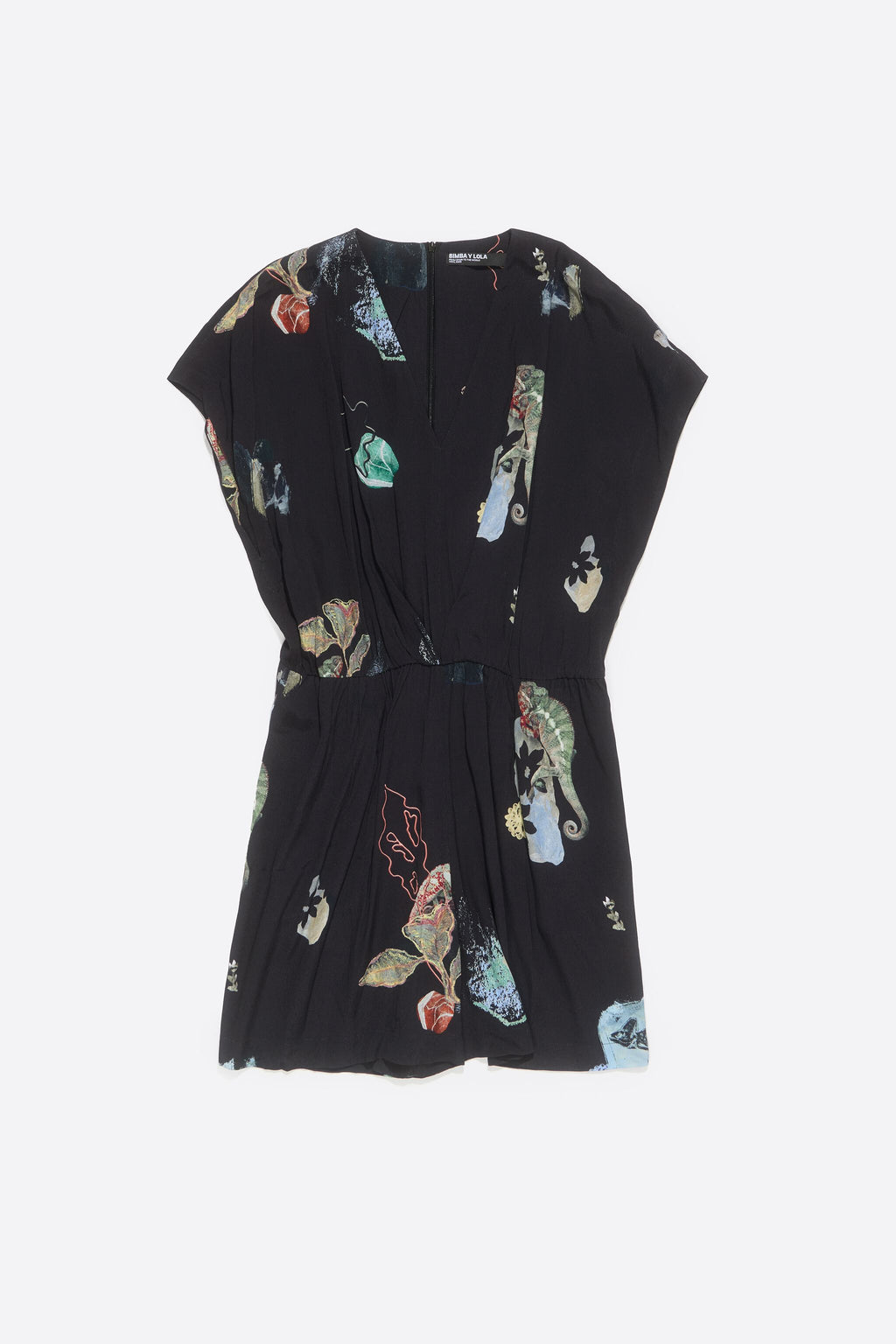 Short anthracite Chameleon playsuit