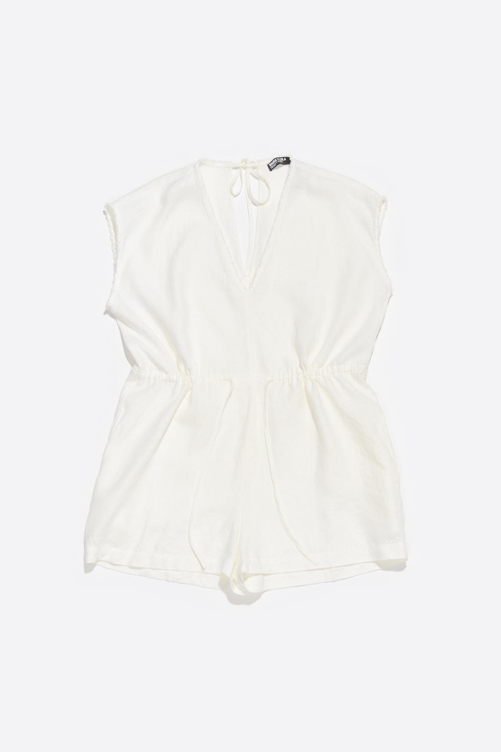 Ivory linen jumpsuit