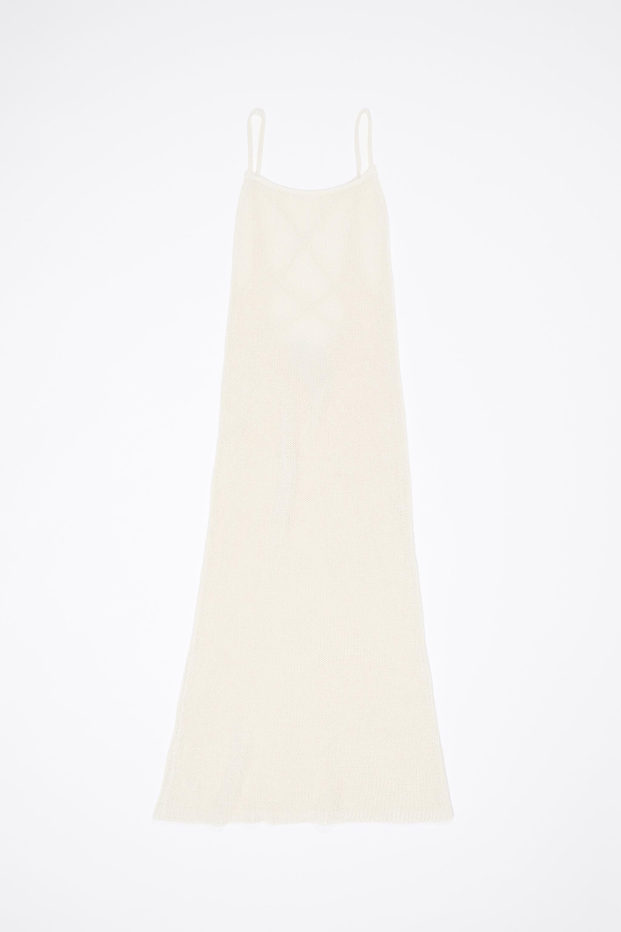 Ivory open back knit dress