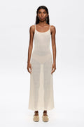 Ivory open back knit dress