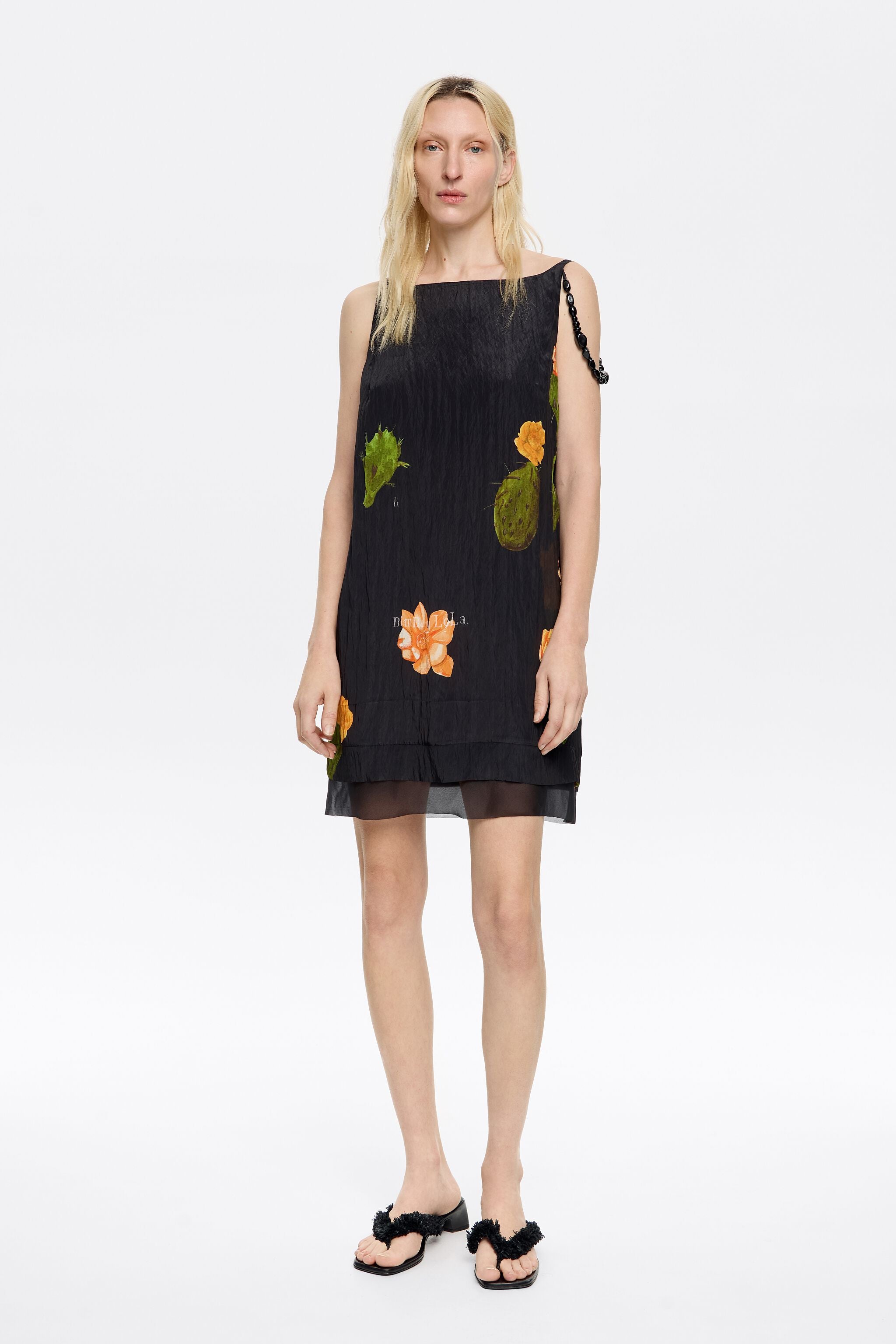 Black Cactus straight mini dress