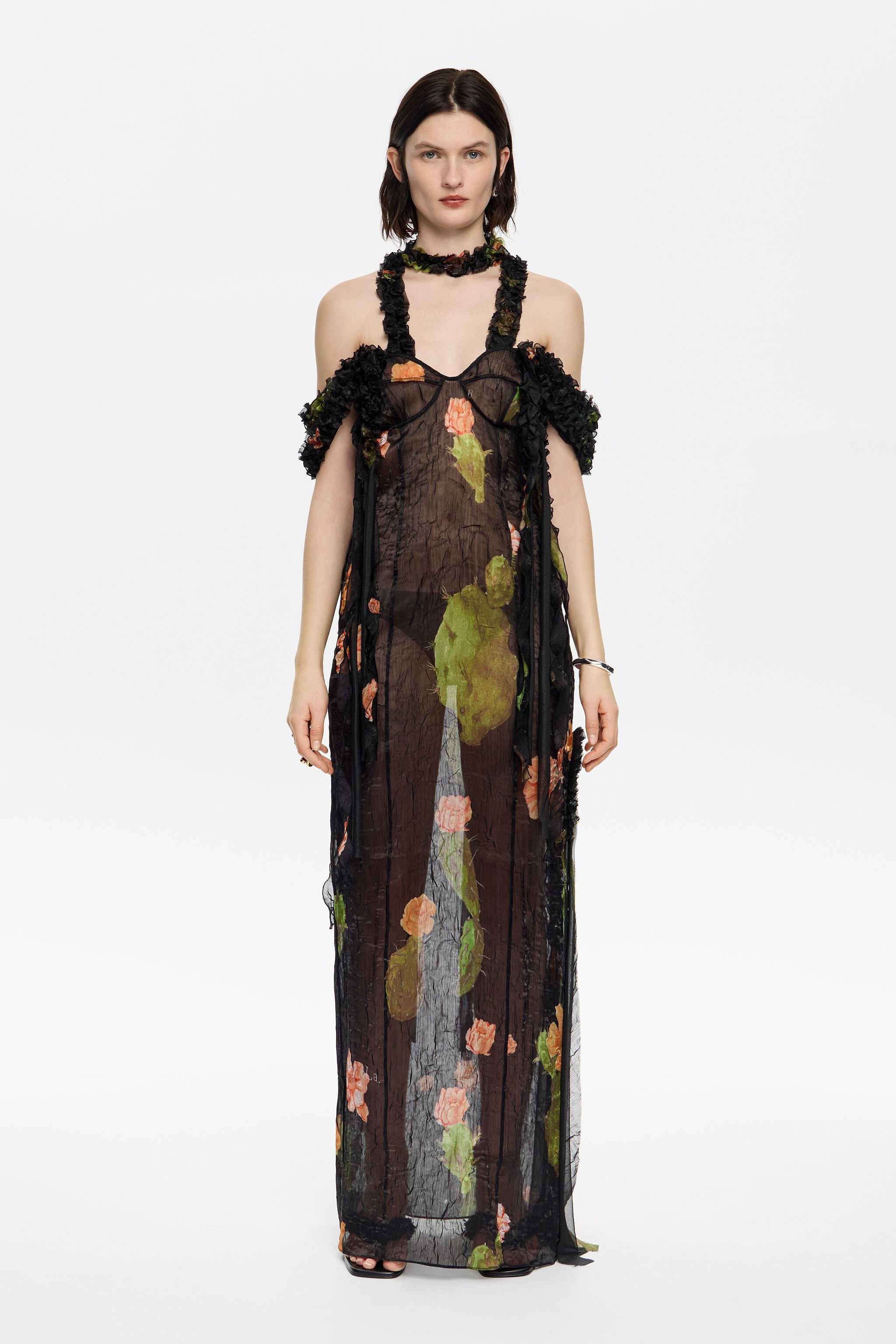 Long black Cactus dress