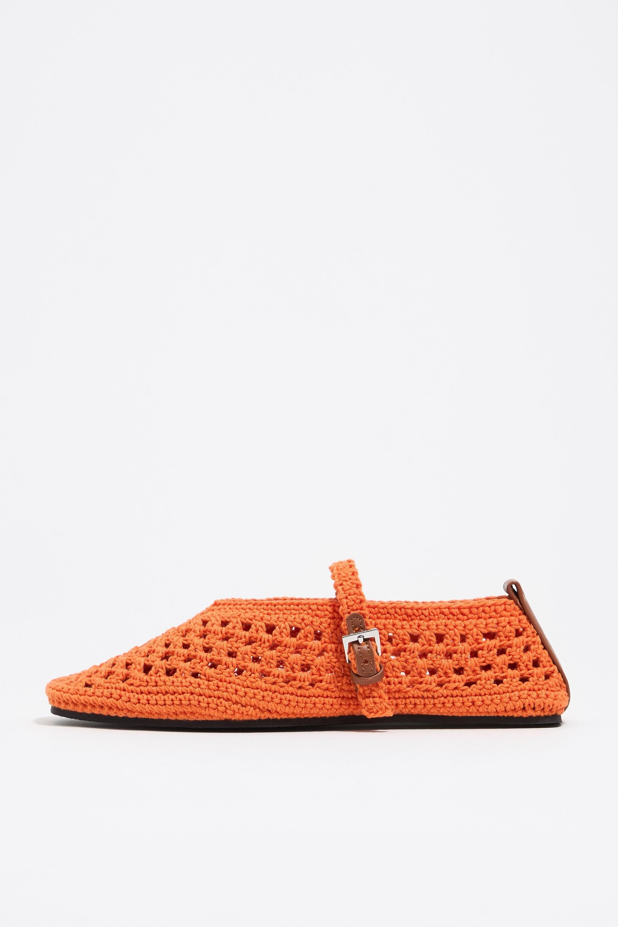Orange crochet ballerina