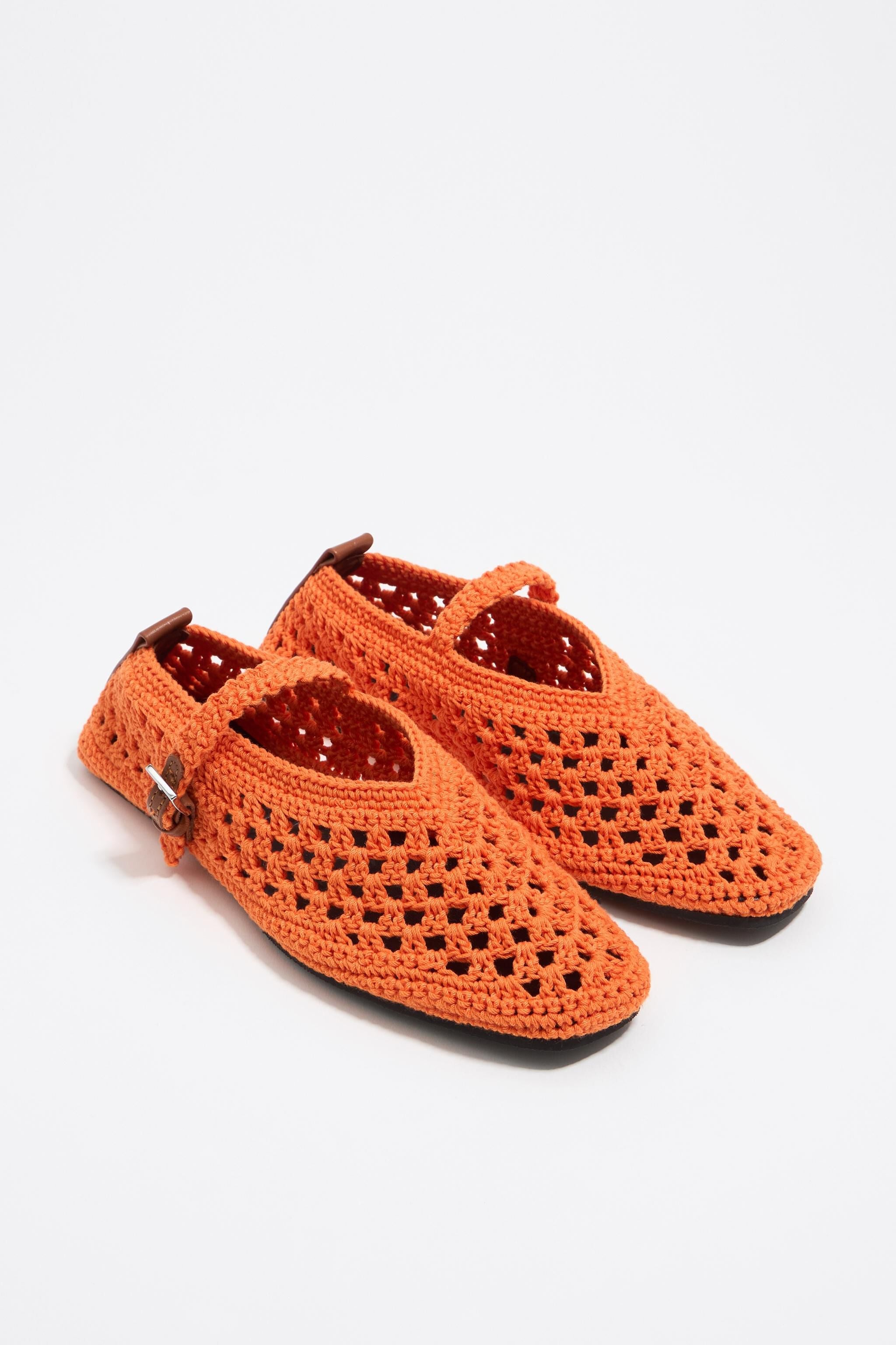 Orange crochet ballerina