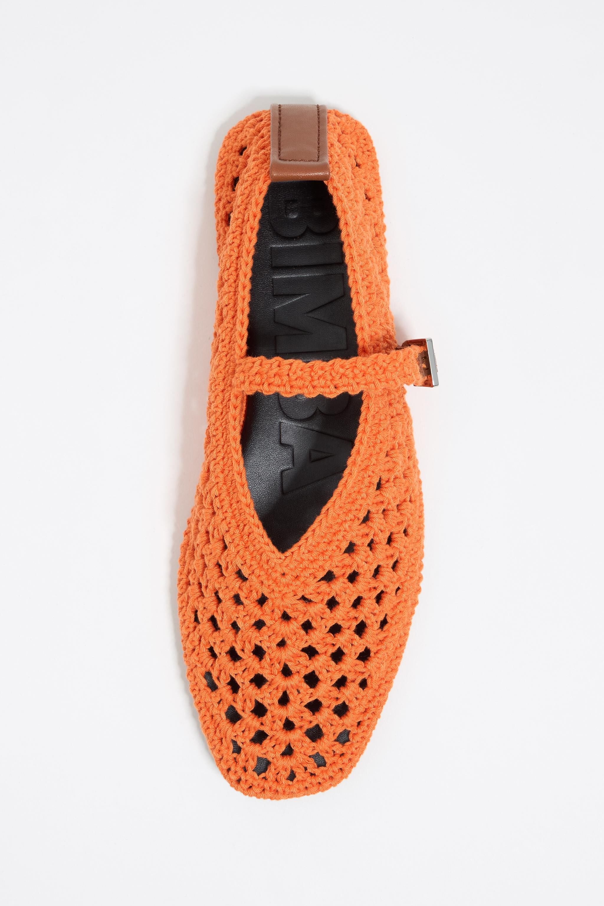 Orange crochet ballerina
