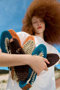 Orange crochet ballerina