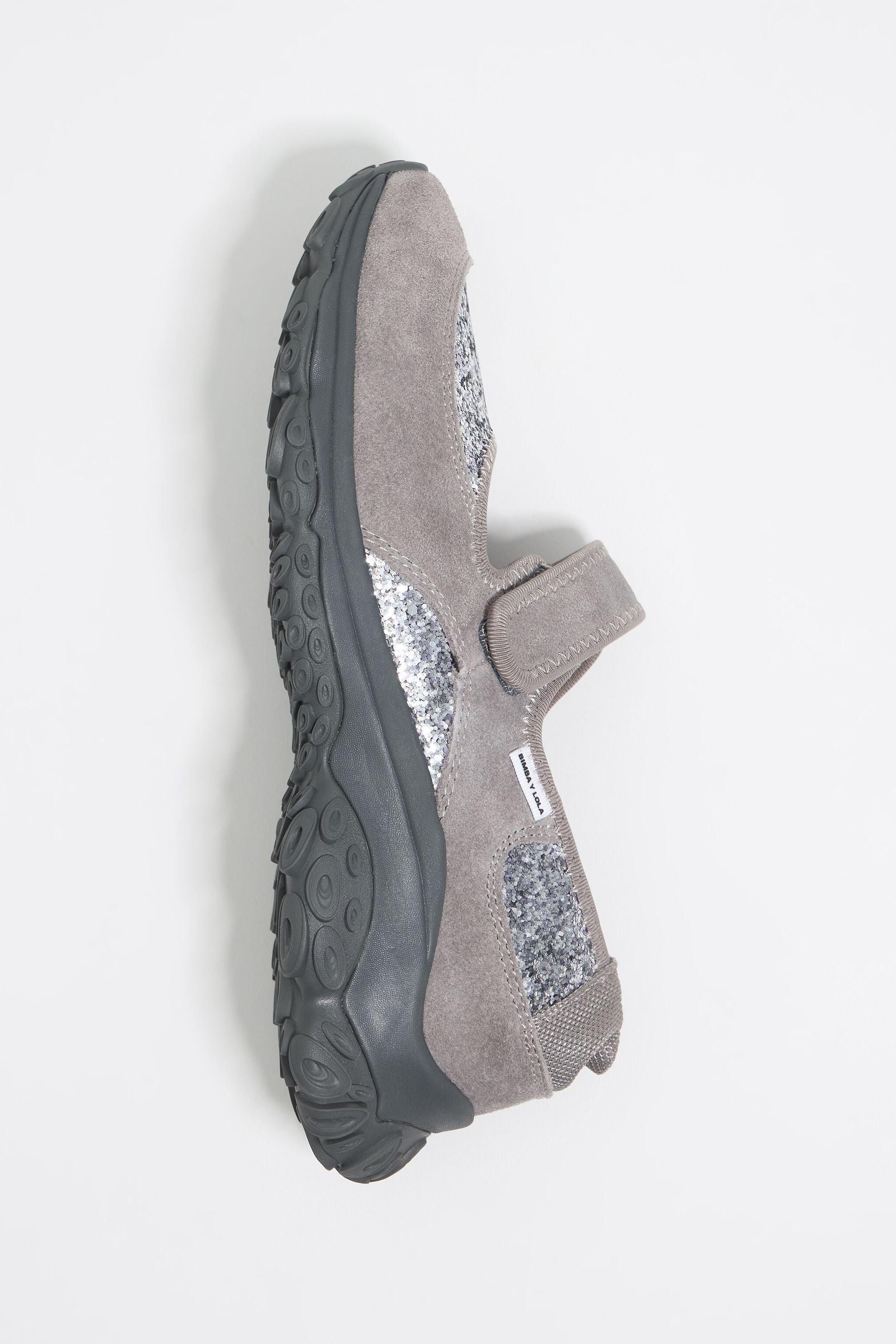Gray octopus Mary-Jane runner ballerina