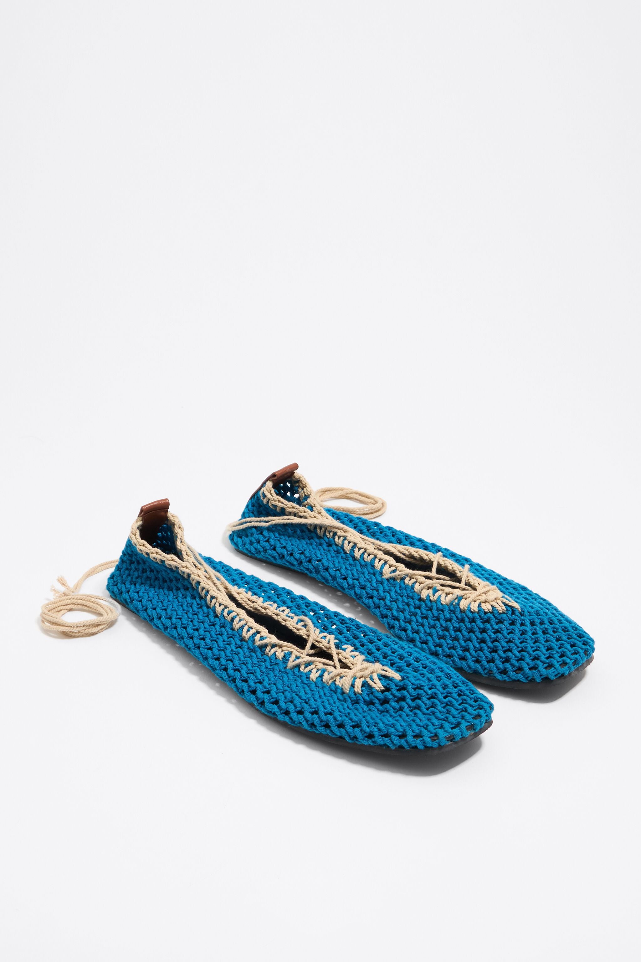 Electric blue crochet ballerina