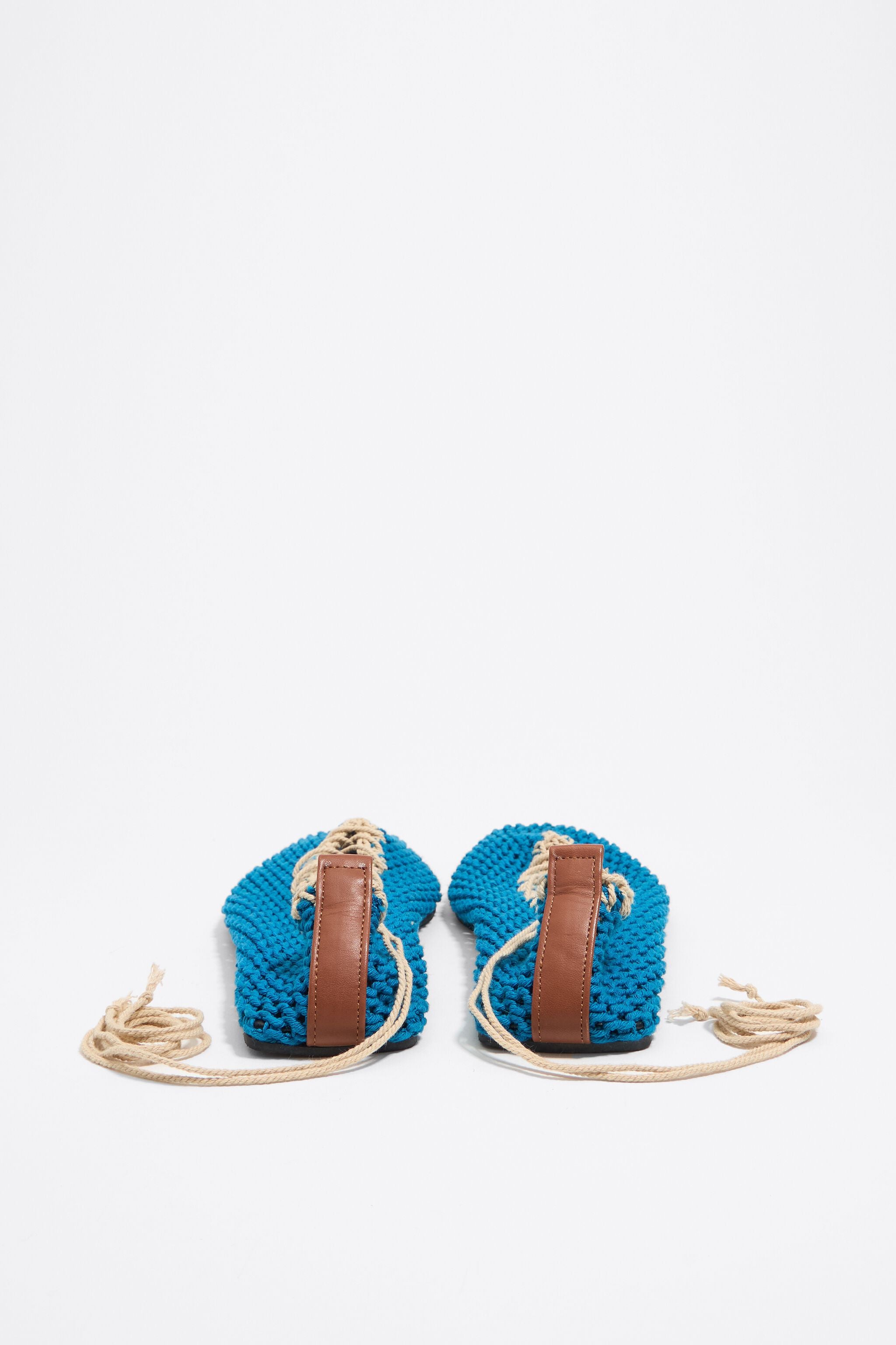 Electric blue crochet ballerina