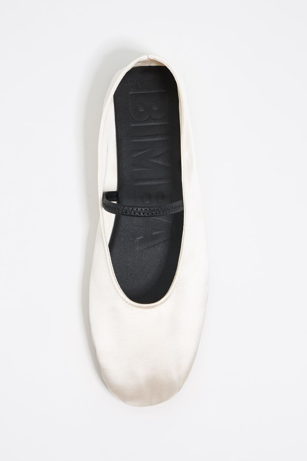 White satin ballerina