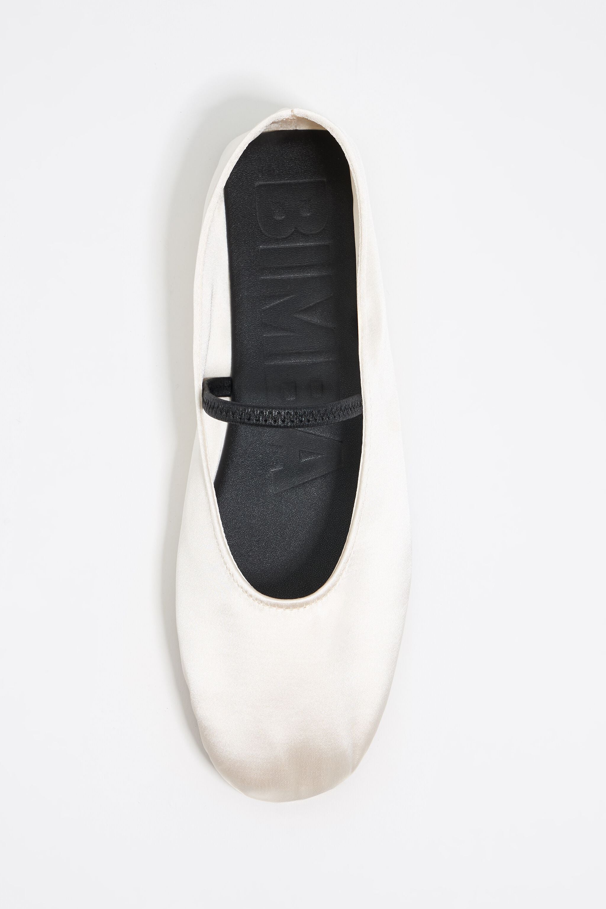 White satin ballerina